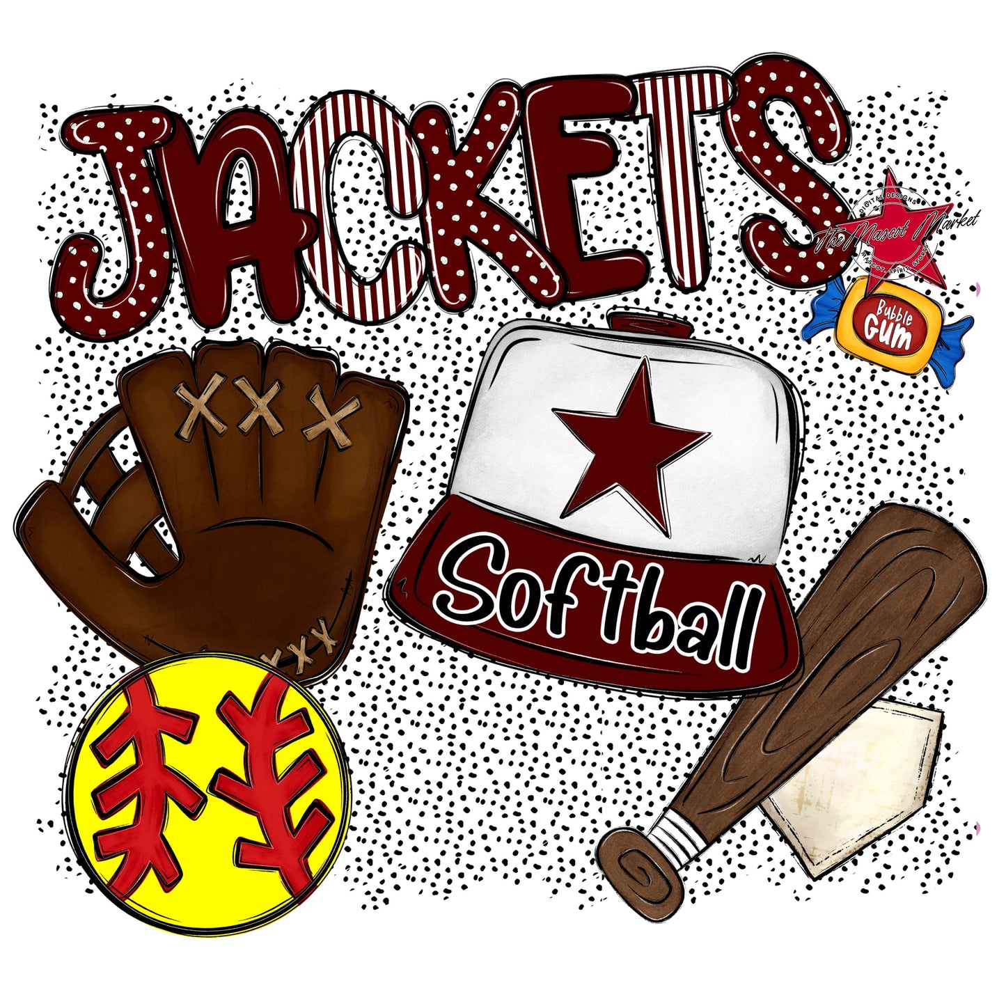 Jackets Softball Spirit-Maroon