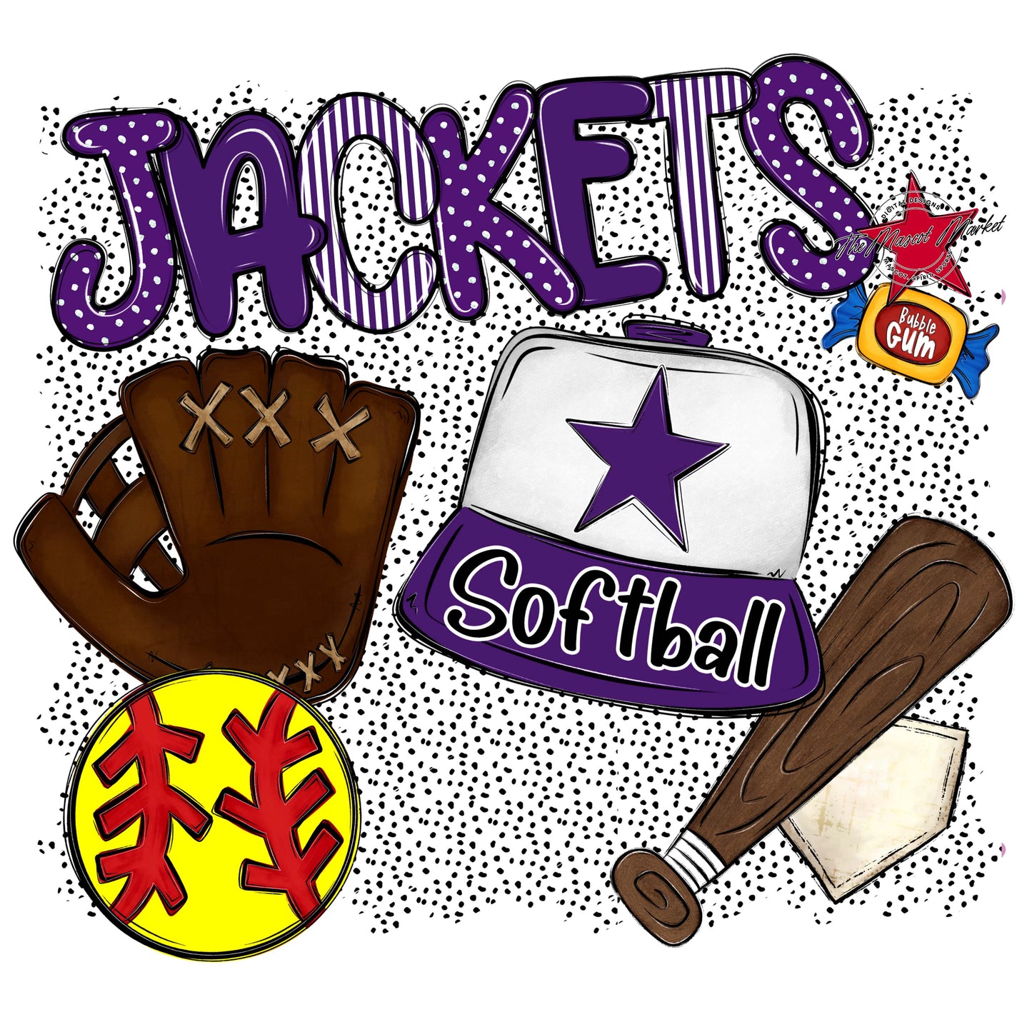 Jackets Softball Spirit-Purple