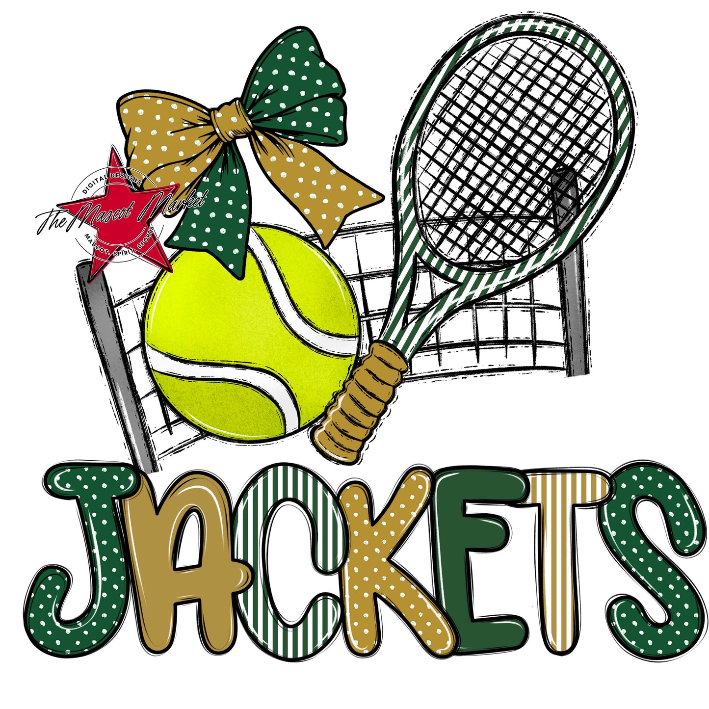 Jackets Tennis Spirit Design-Green & Gold