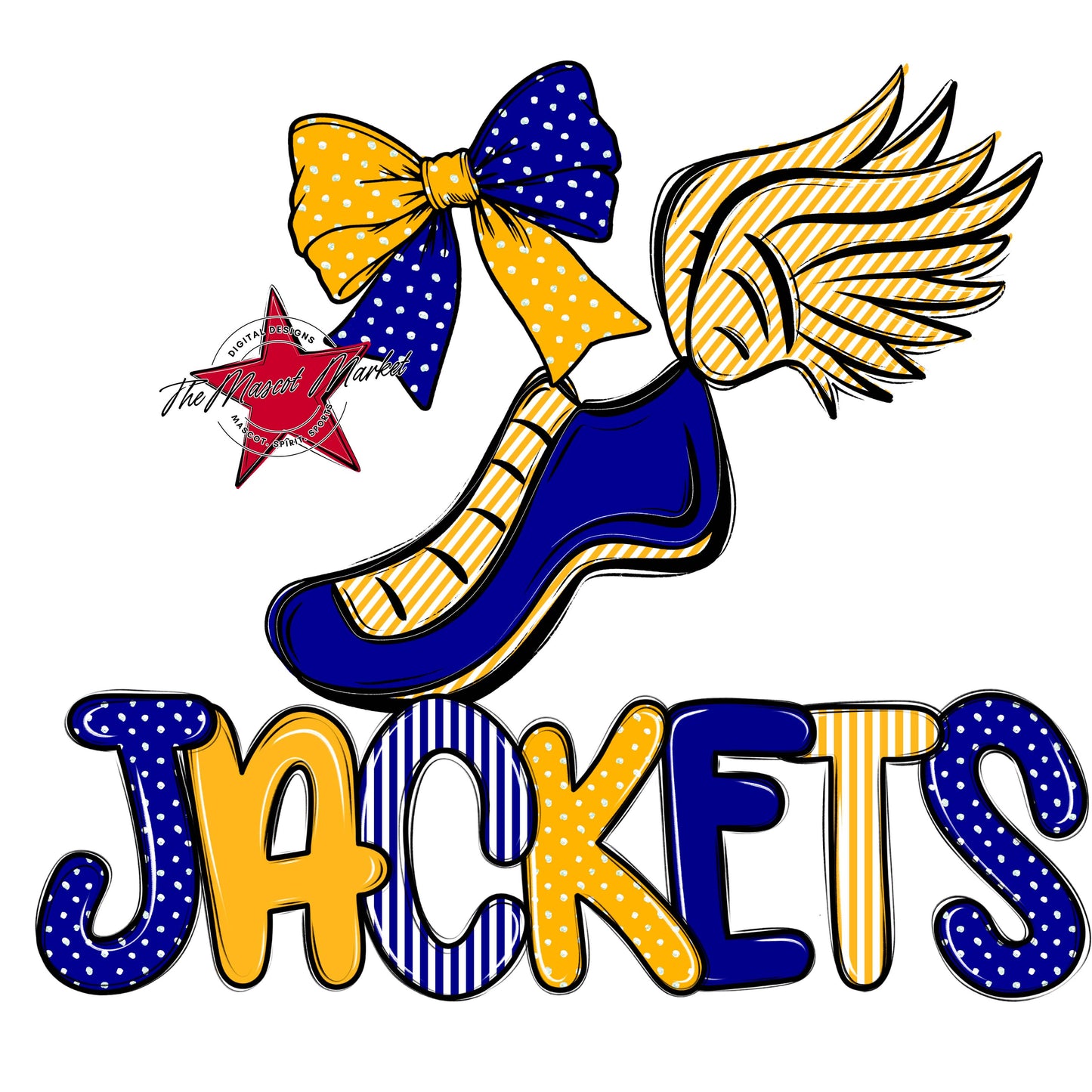 Jackets Track Spirit Design-Blue & Yellow