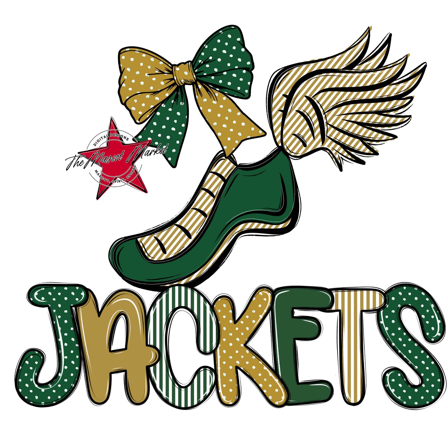 Jackets Track Spirit Design-Green & Gold