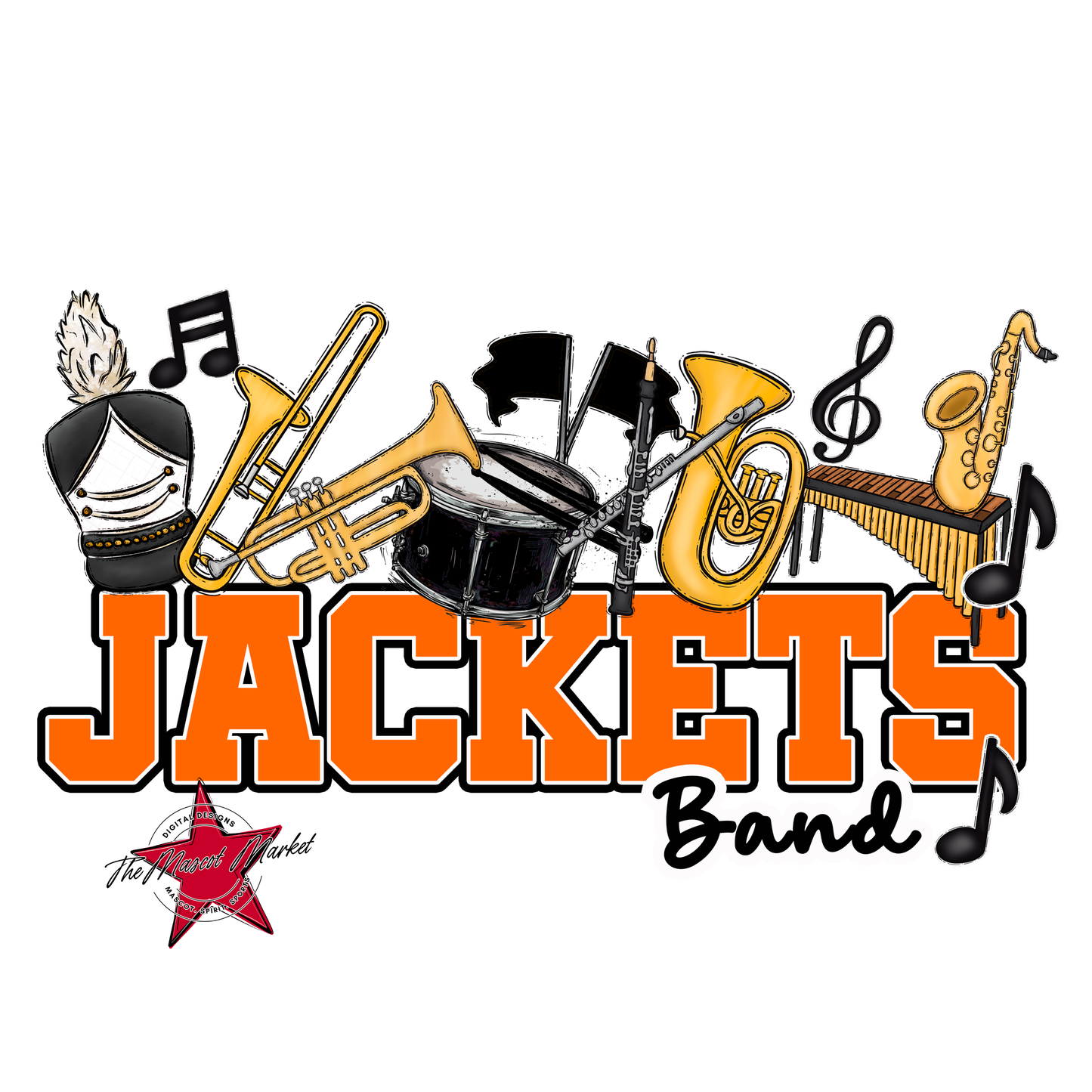 Jackets Varsity Band-Orange