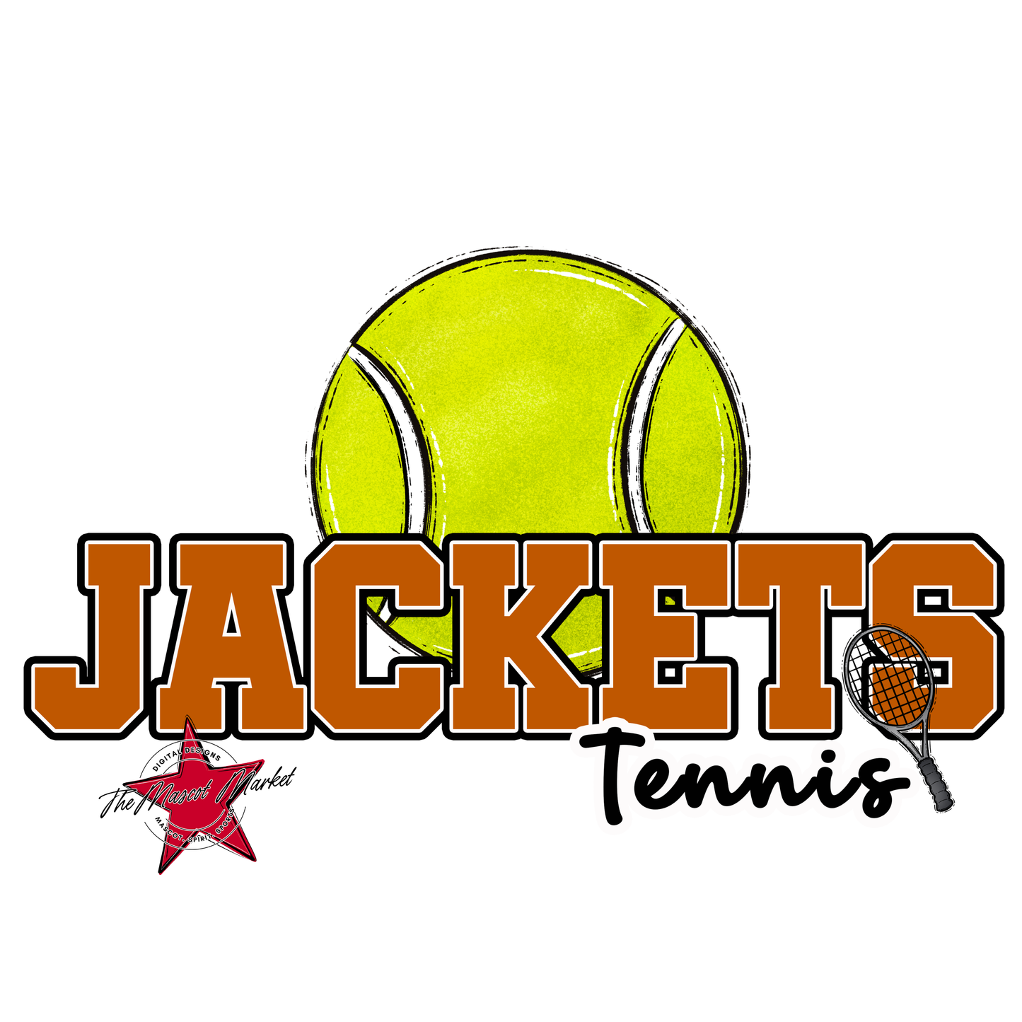 Jackets Varsity Tennis-Burnt Orange