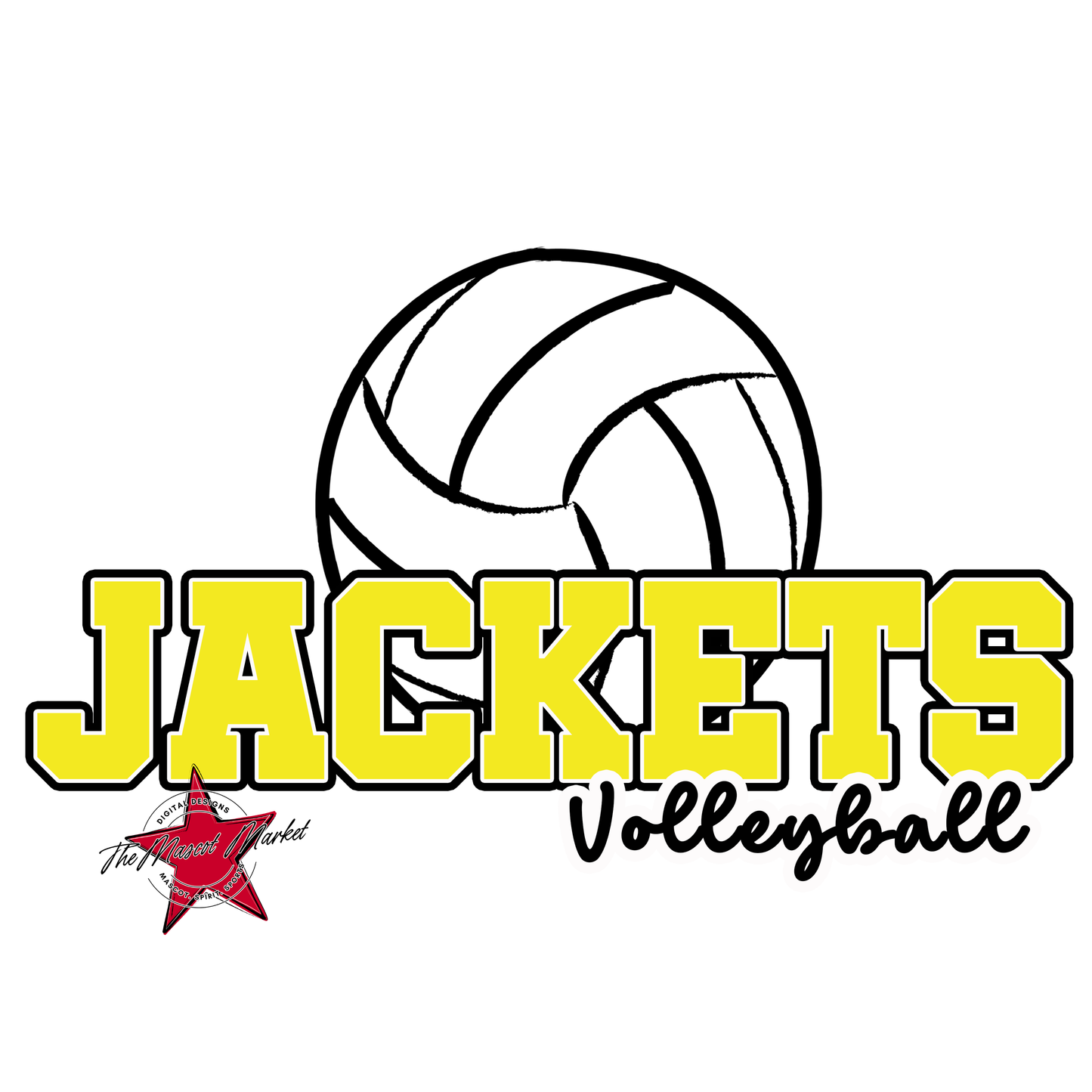 Jackets Varsity Volleyball-Bright Yellow