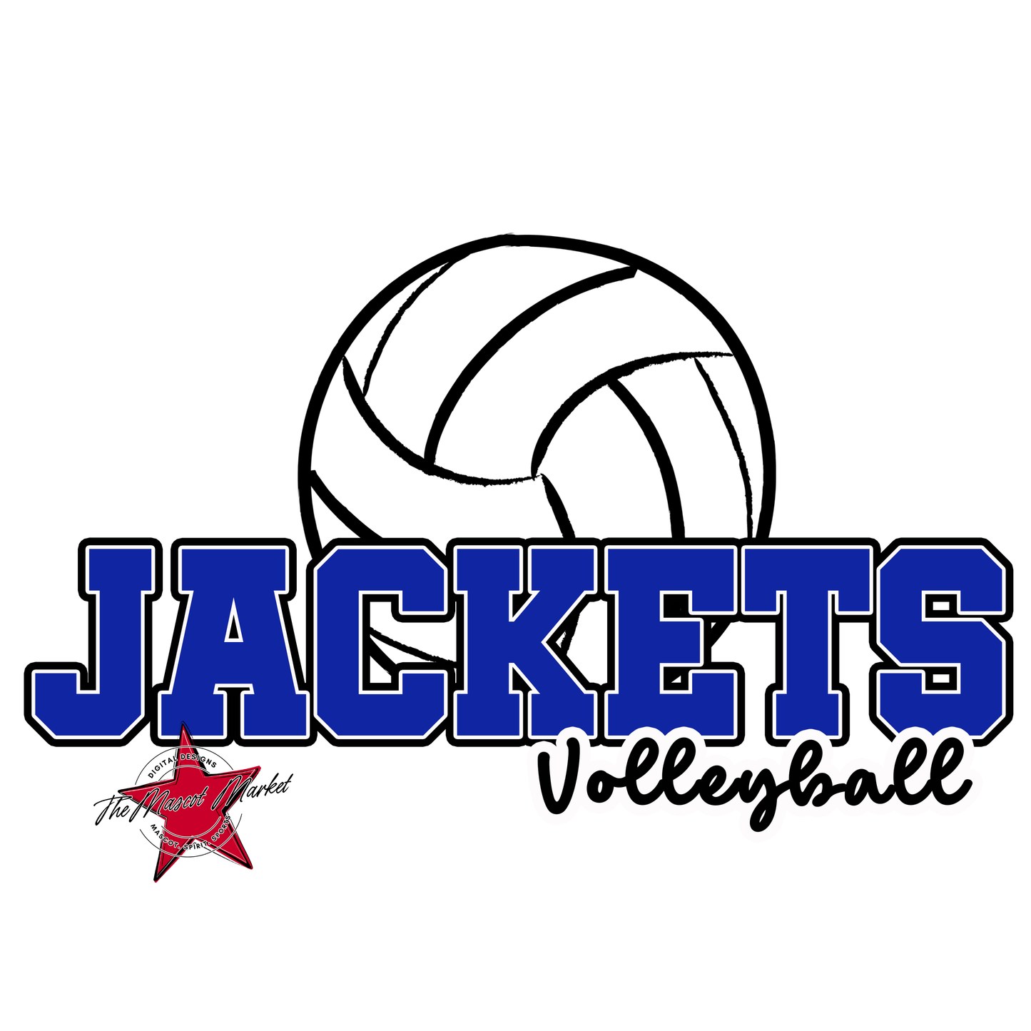 Jackets Varsity Volleyball-Royal Blue
