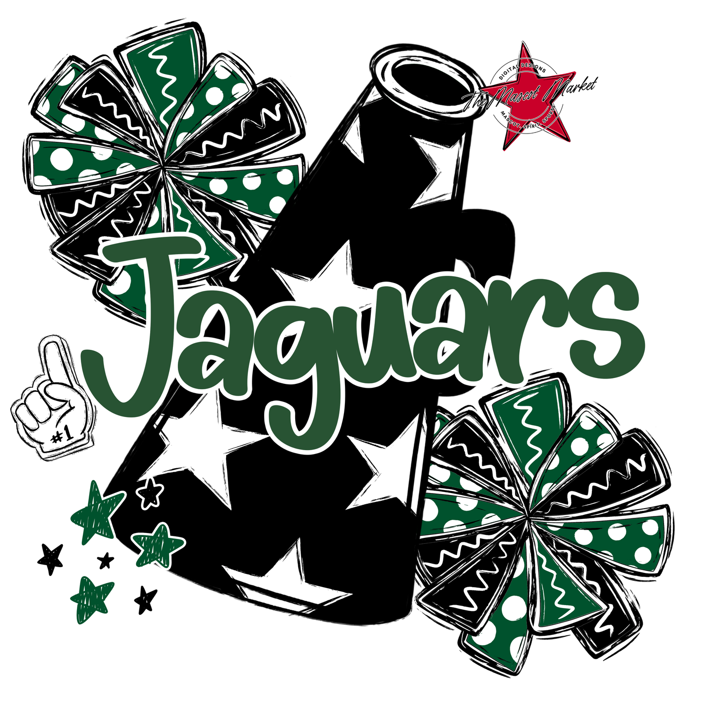 Jaguars Alpha Megaphone Design-Green