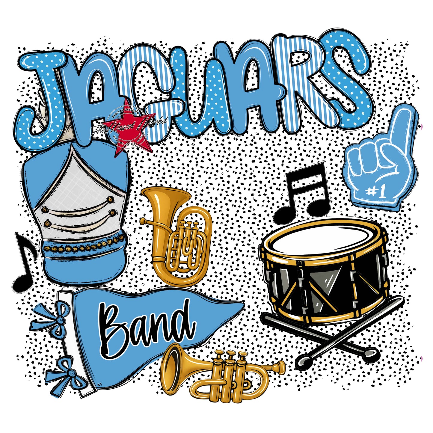 Jaguars Band Spirit-Carolina Blue