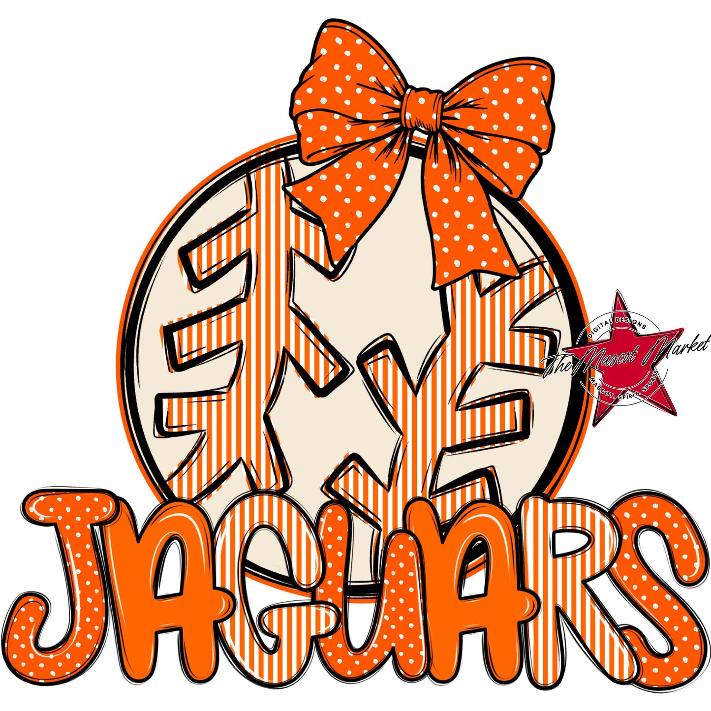 Jaguars Baseball-Softball Spirit Design-Orange