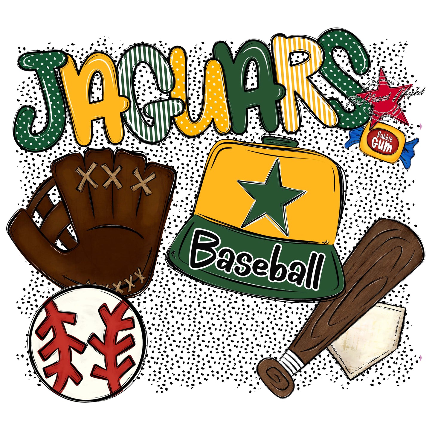 Jaguars Baseball Spirit-Green & Yellow