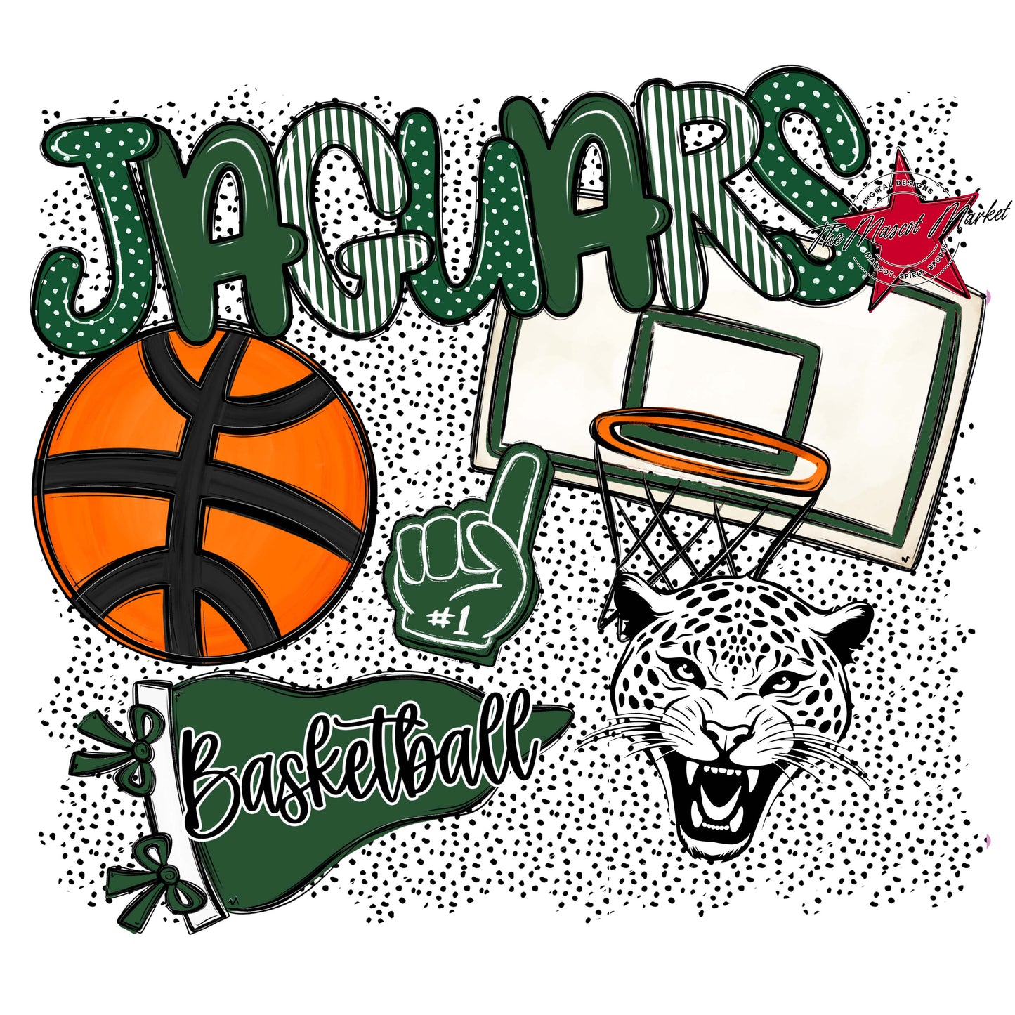 Jaguars Basketball Spirit-Green
