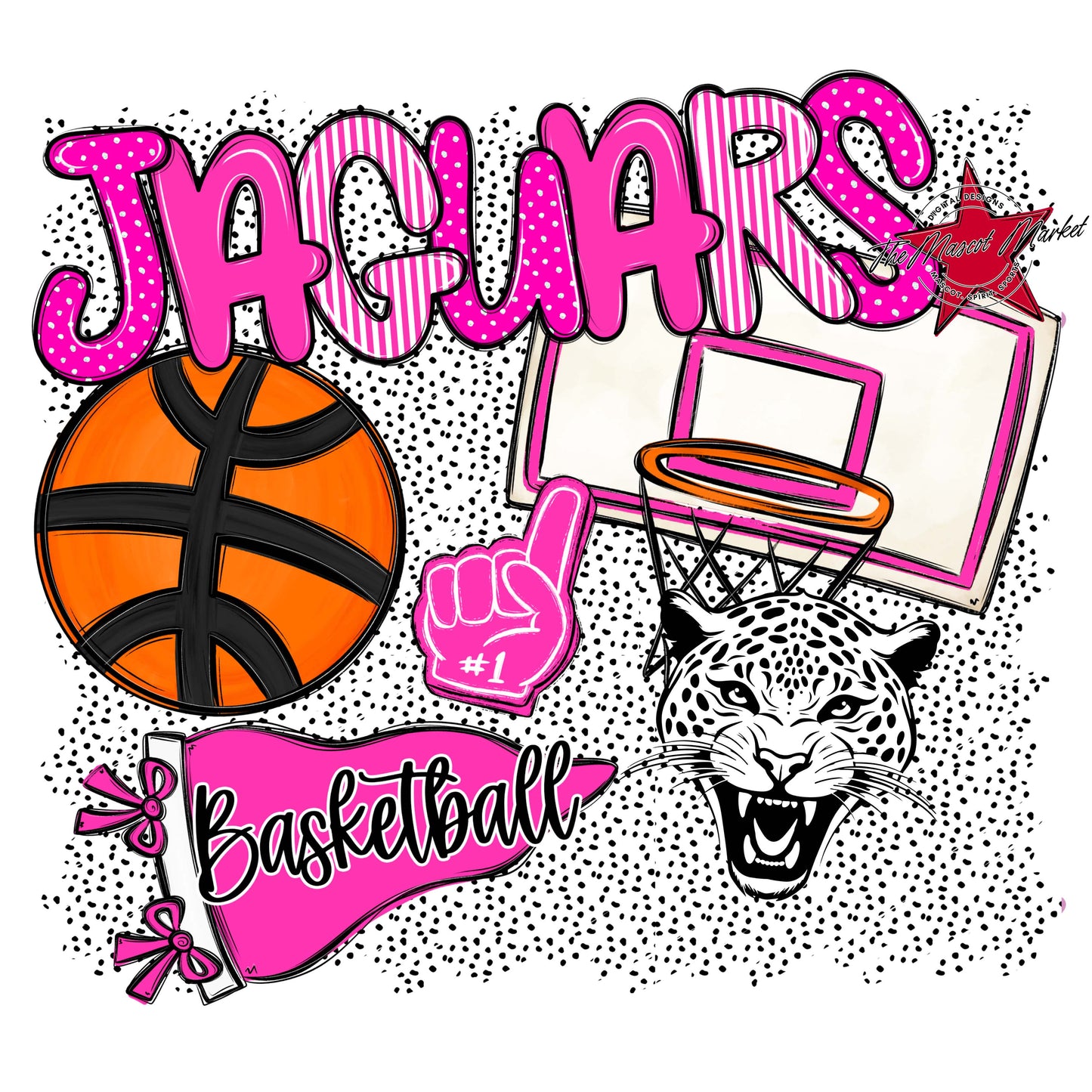 Jaguars Basketball Spirit-Pink