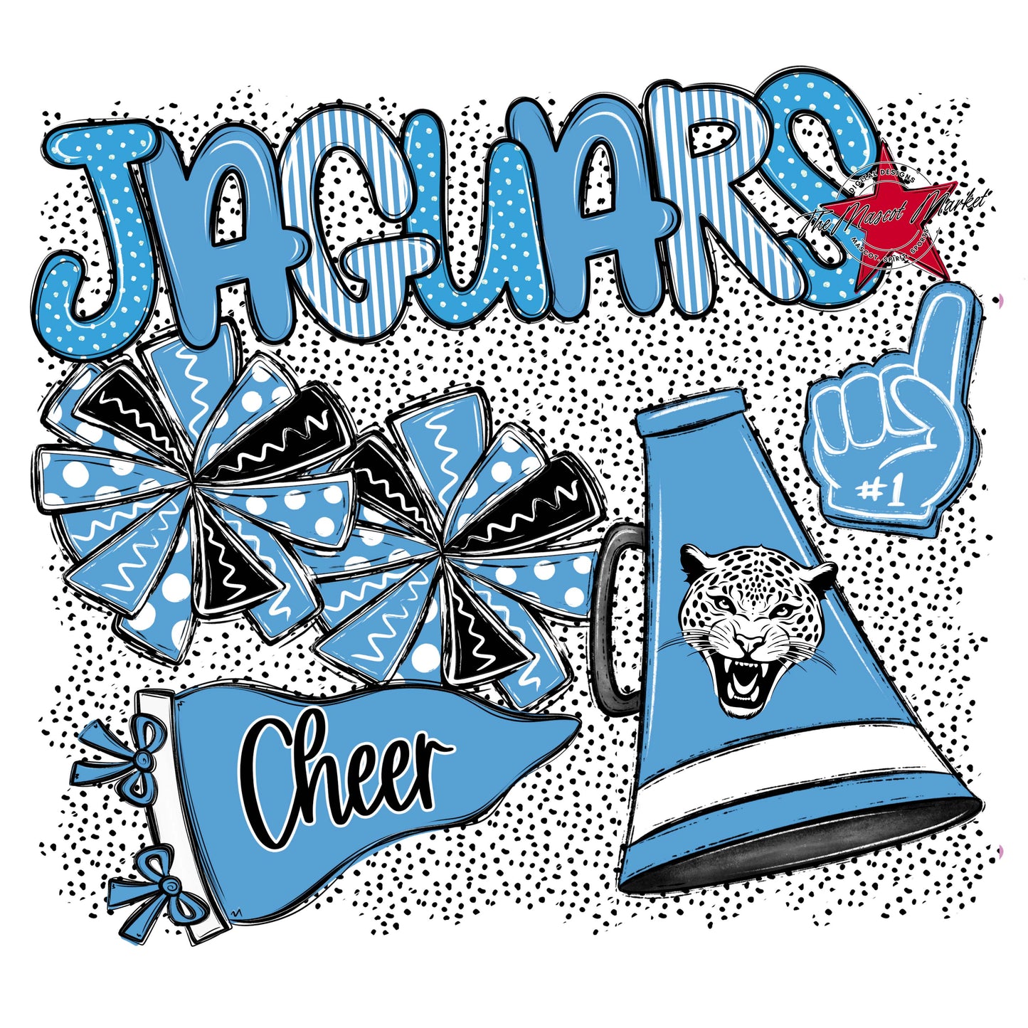Jaguars Cheer Spirit-Carolina Blue