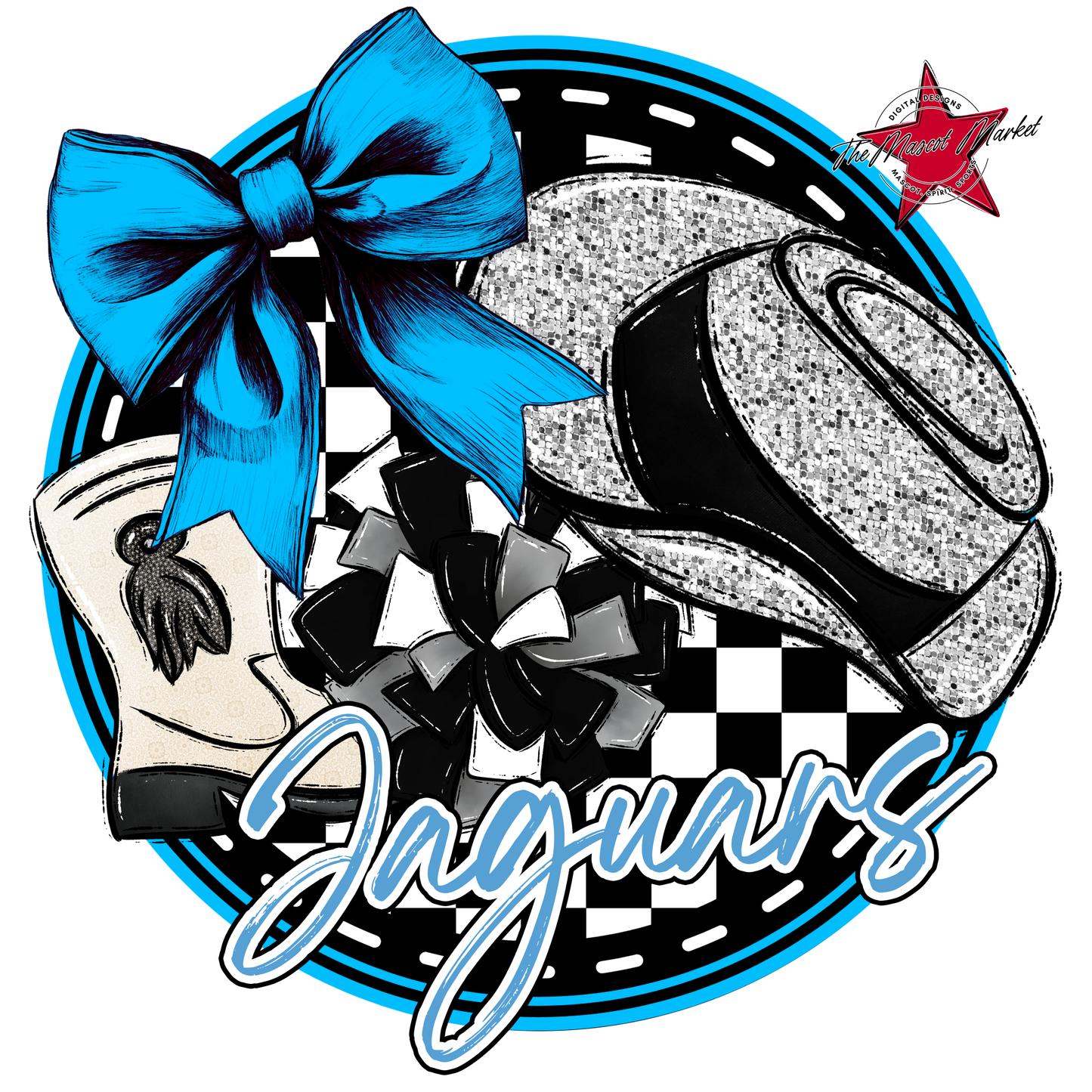 Jaguars Circle Drillteam Design-Carolina Blue