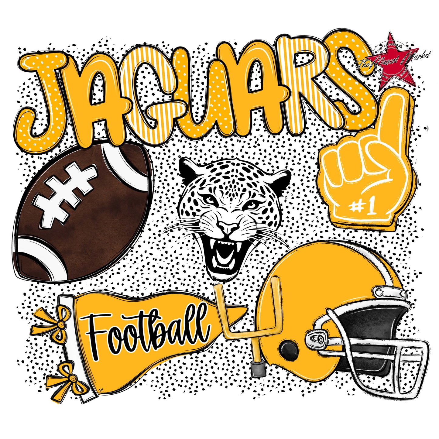 Jaguars Football Spirit-Yellow