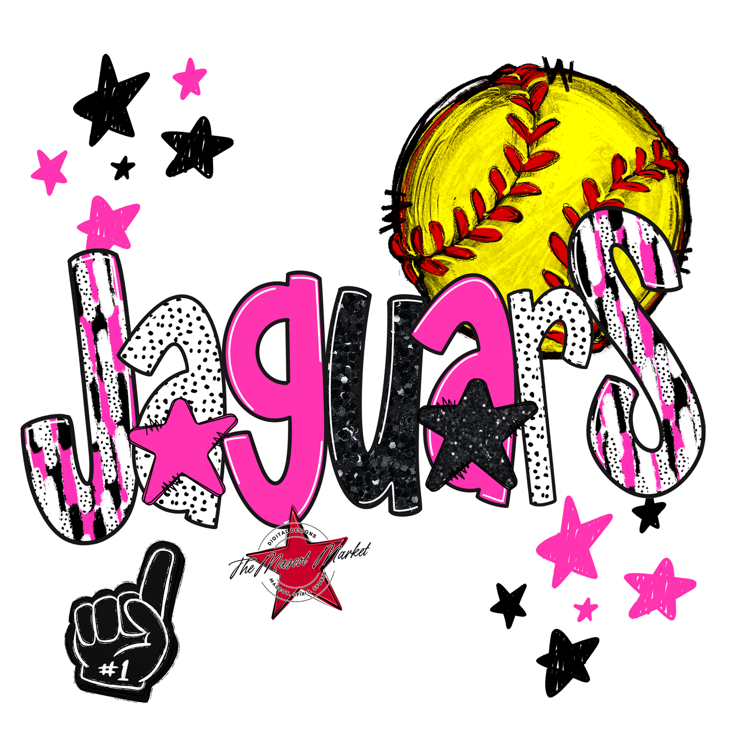 Jaguars Softball Scrape-Pink