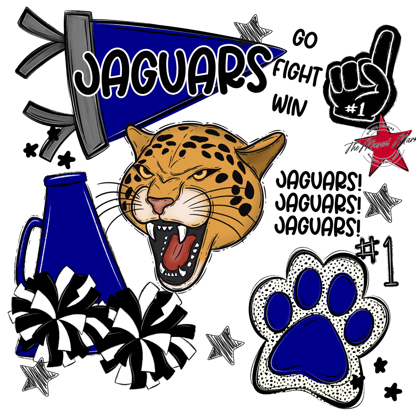 Jaguars Spirit Design-Blue