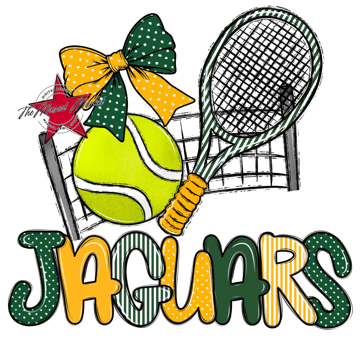 Jaguars Tennis Spirit Design-Green & Yellow
