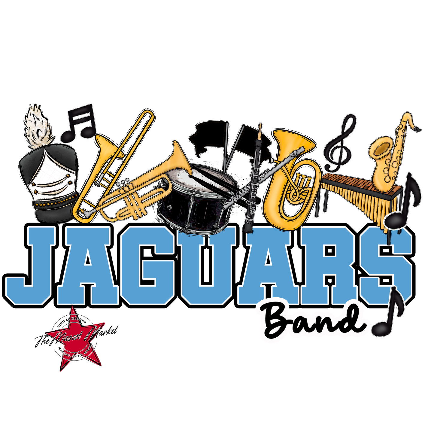 Jaguars Varsity Band-Carolina Blue