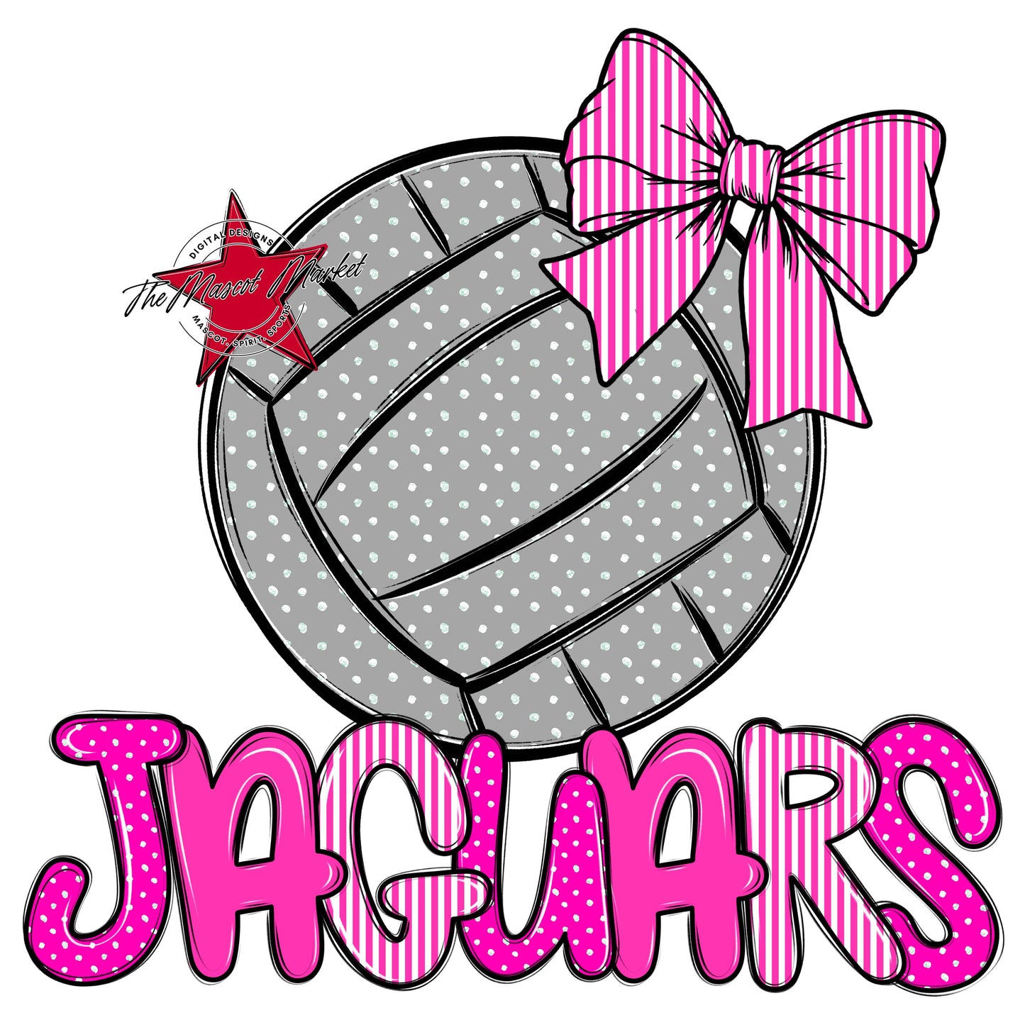 Jaguars Volleyball Spirit Design-Pink
