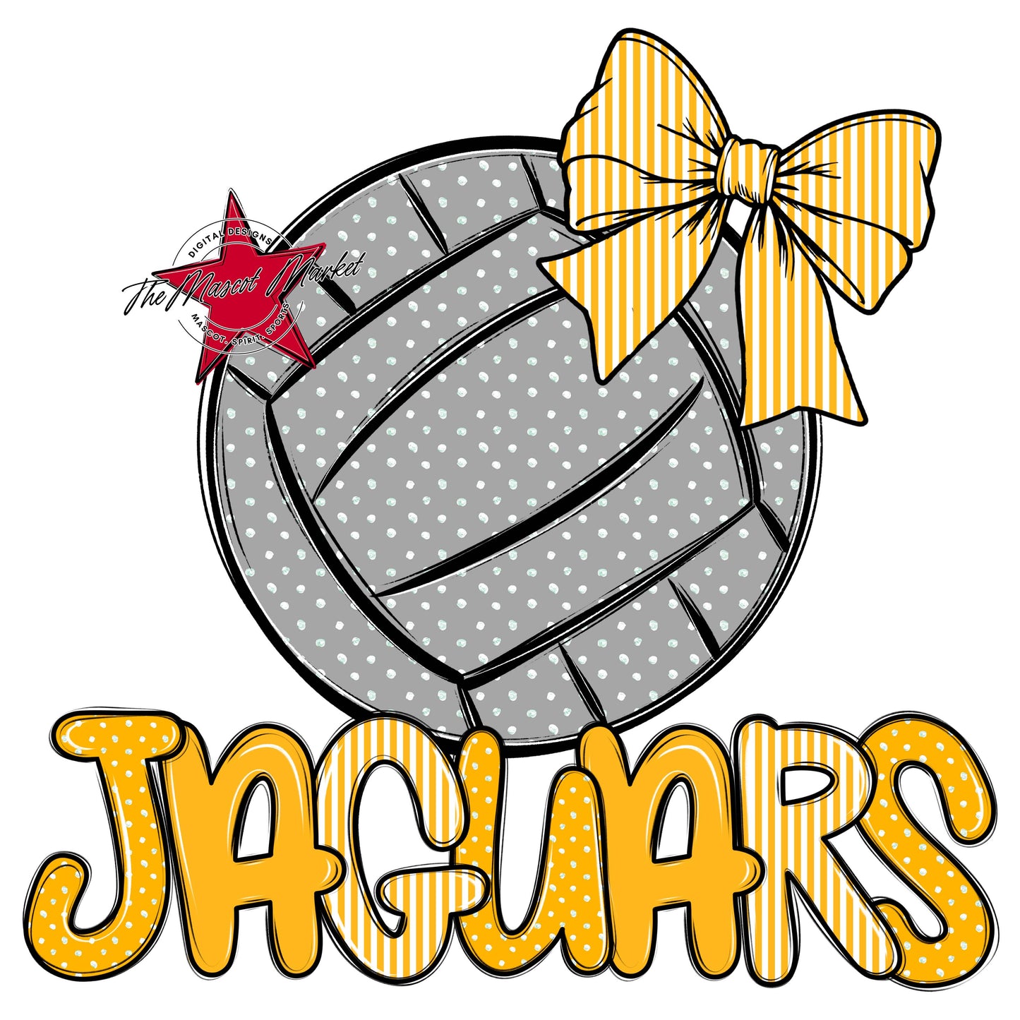Jaguars Volleyball Spirit Design-Yellow