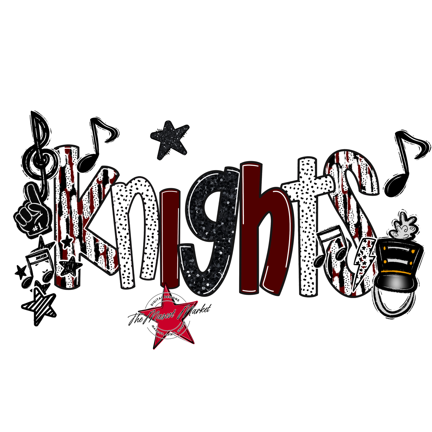 Knights Band Scrape-Maroon