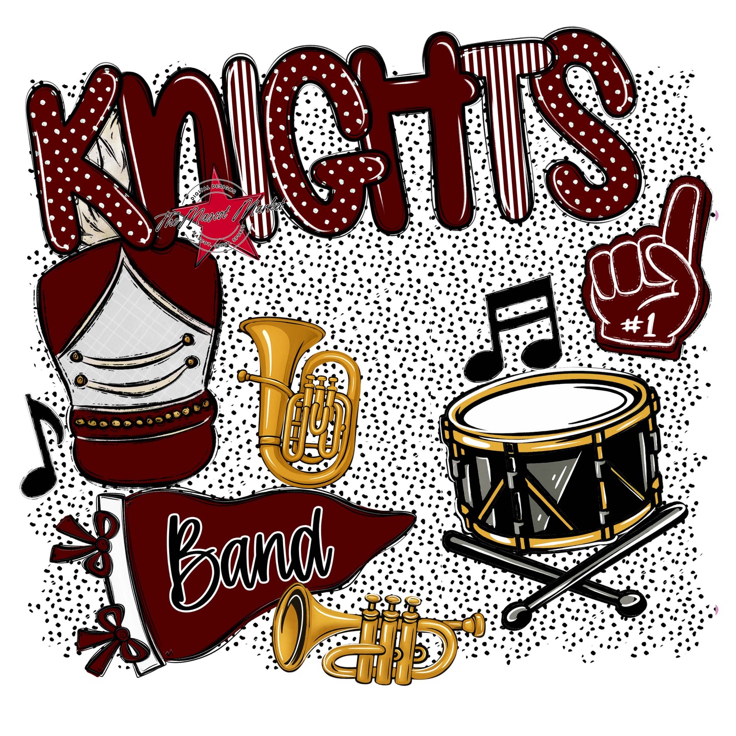 Knights Band Spirit-Maroon