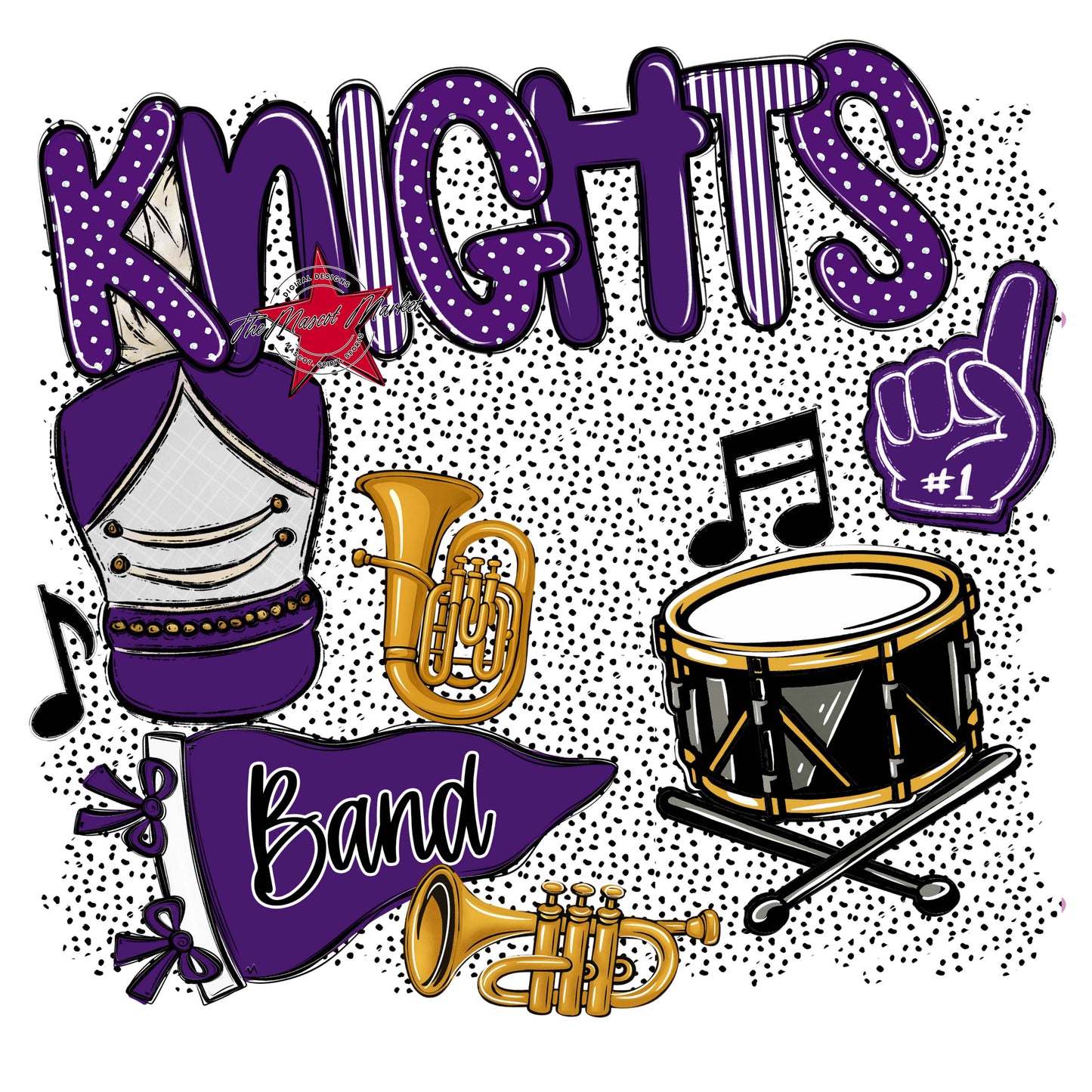Knights Band Spirit-Purple
