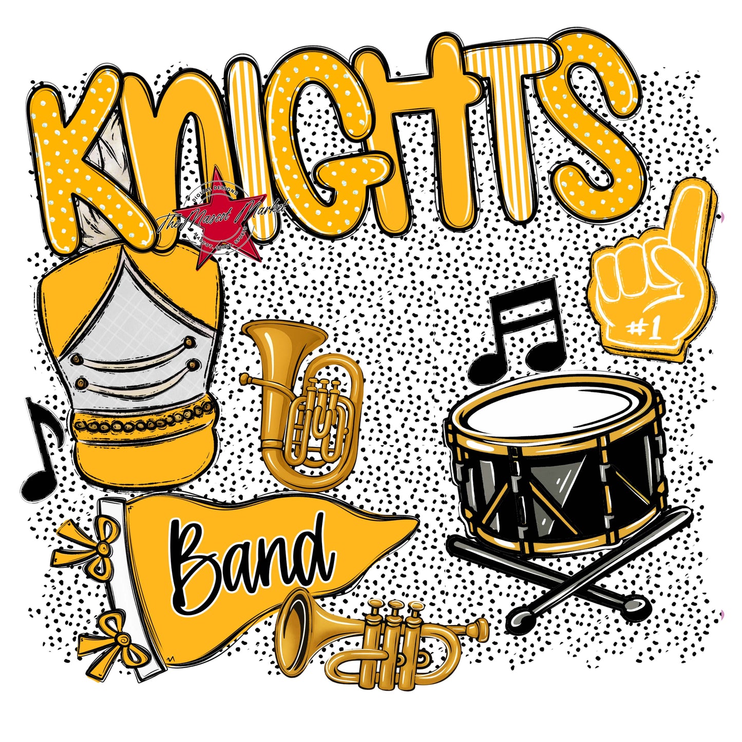 Knights Band Spirit-Yellow