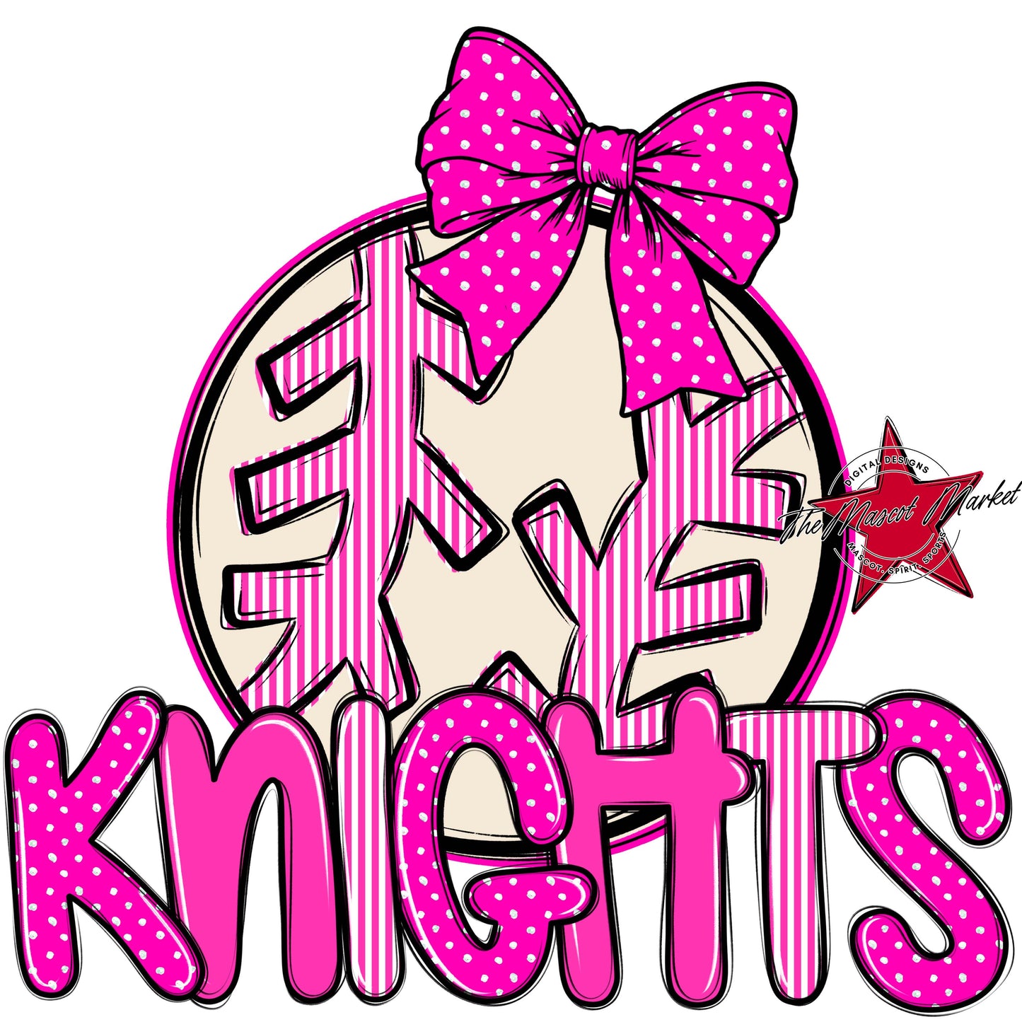 Knights Baseball-Softball Spirit Design-Pink