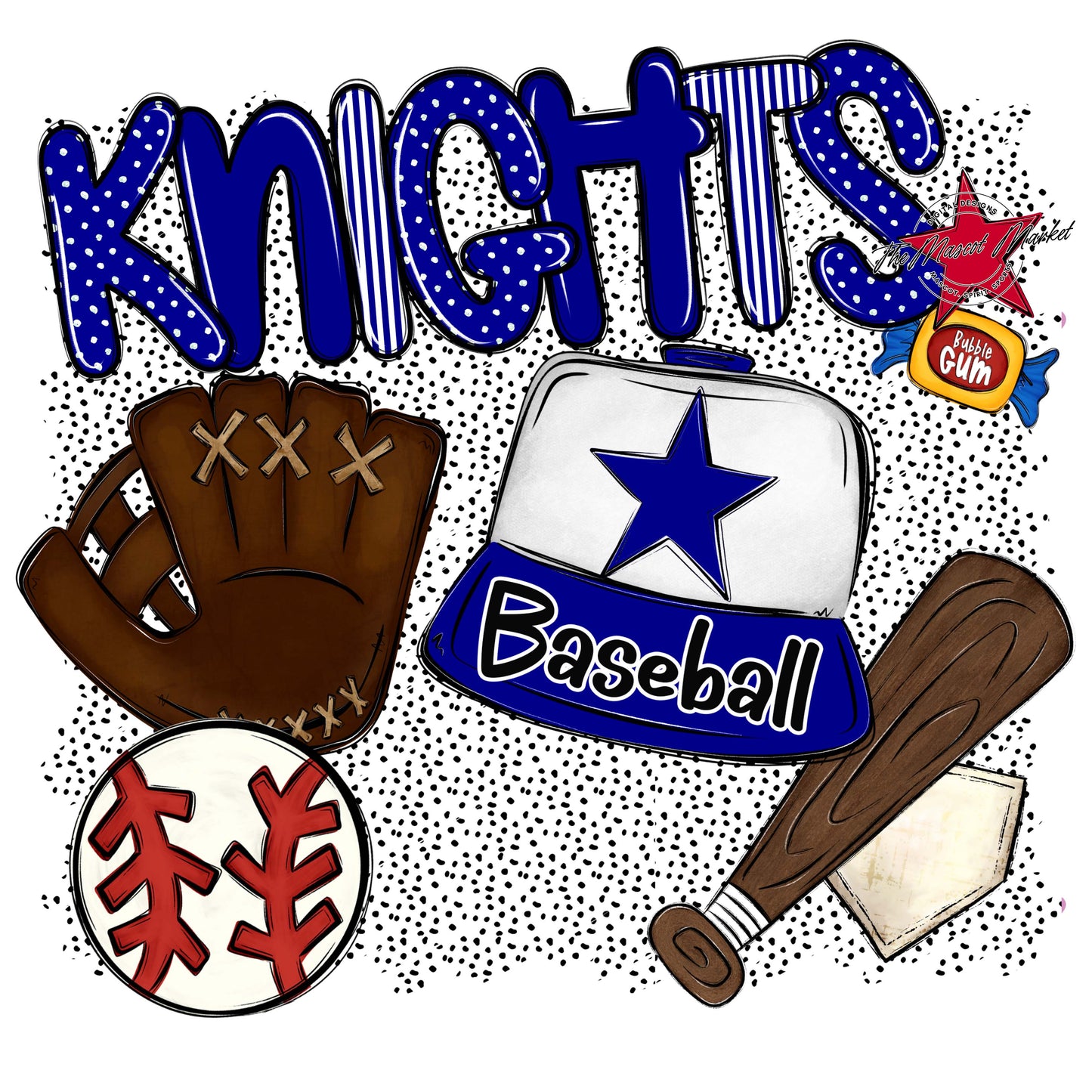Knights Baseball Spirit-Blue