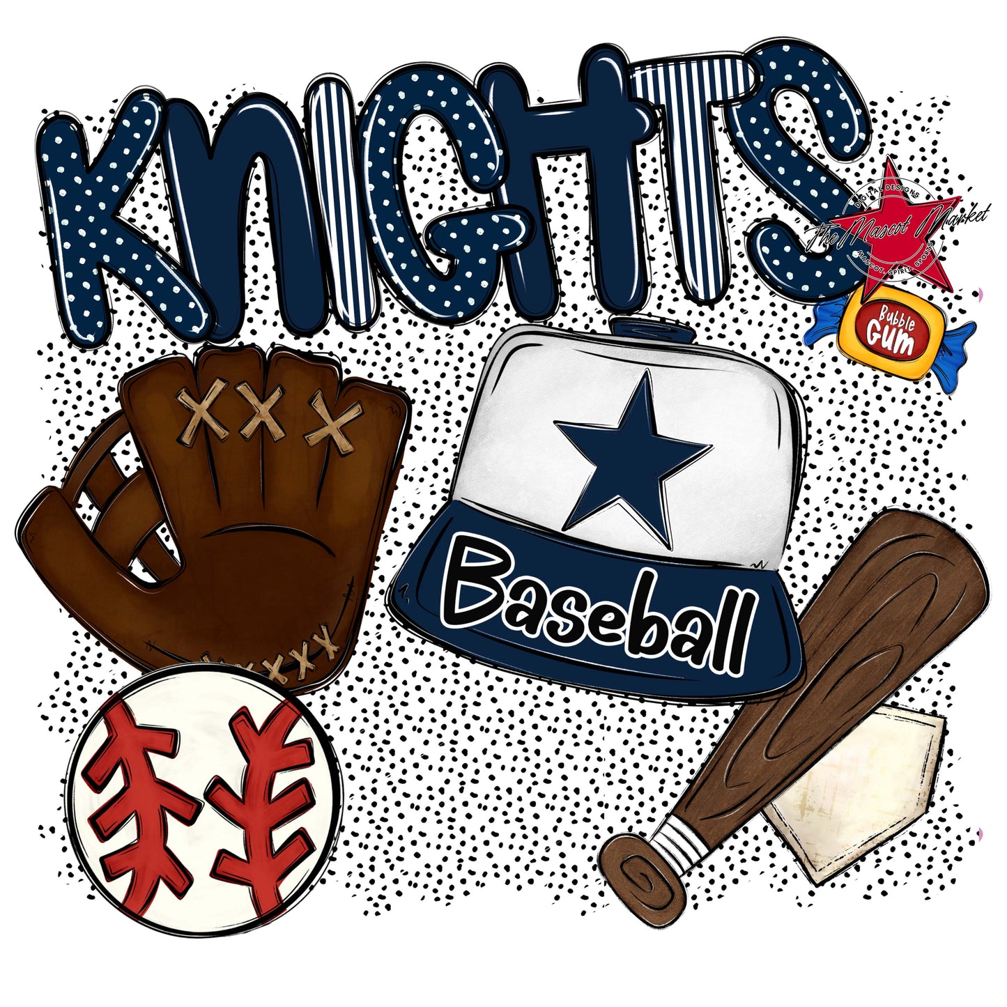 Knights Baseball Spirit-Navy