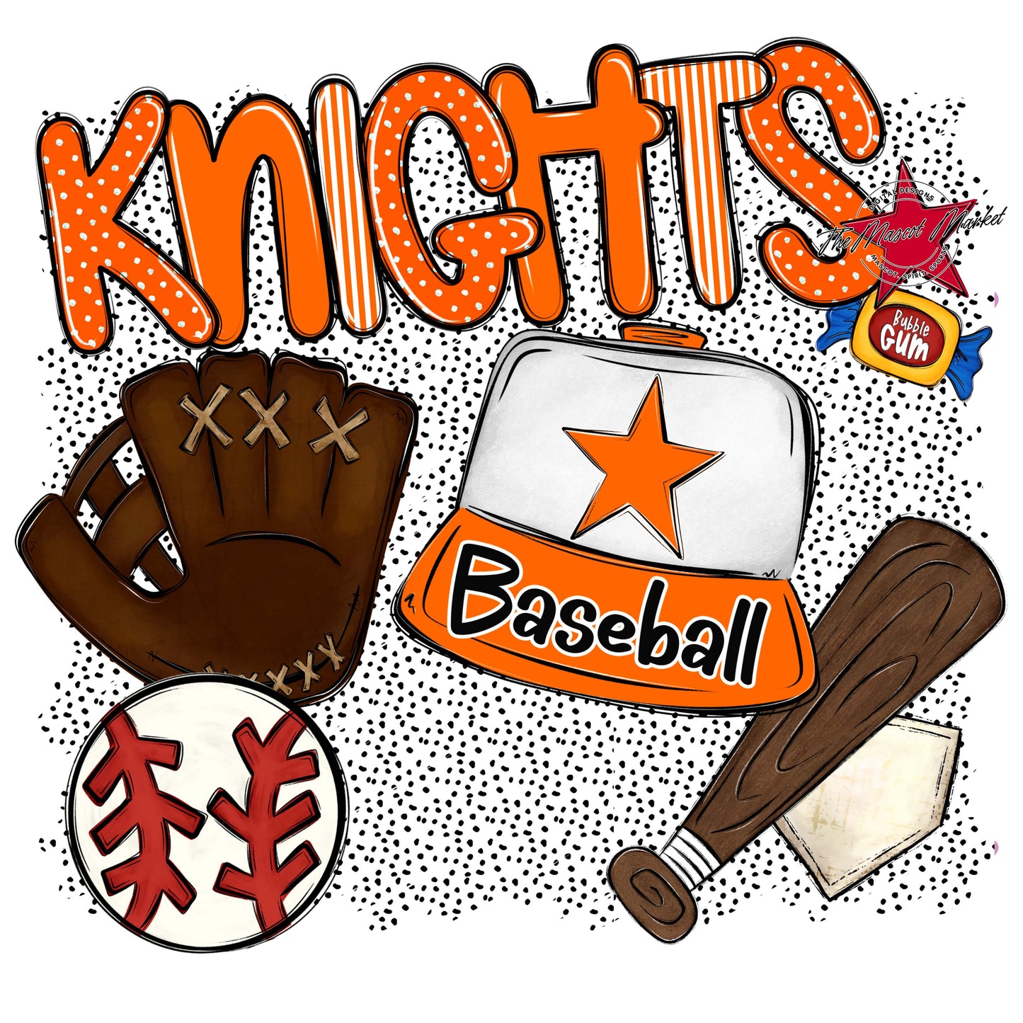 Knights Baseball Spirit-Orange