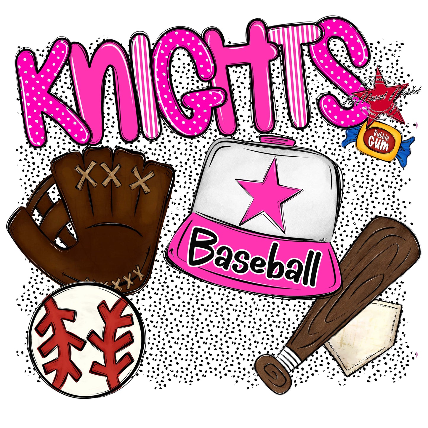 Knights Baseball Spirit-Pink