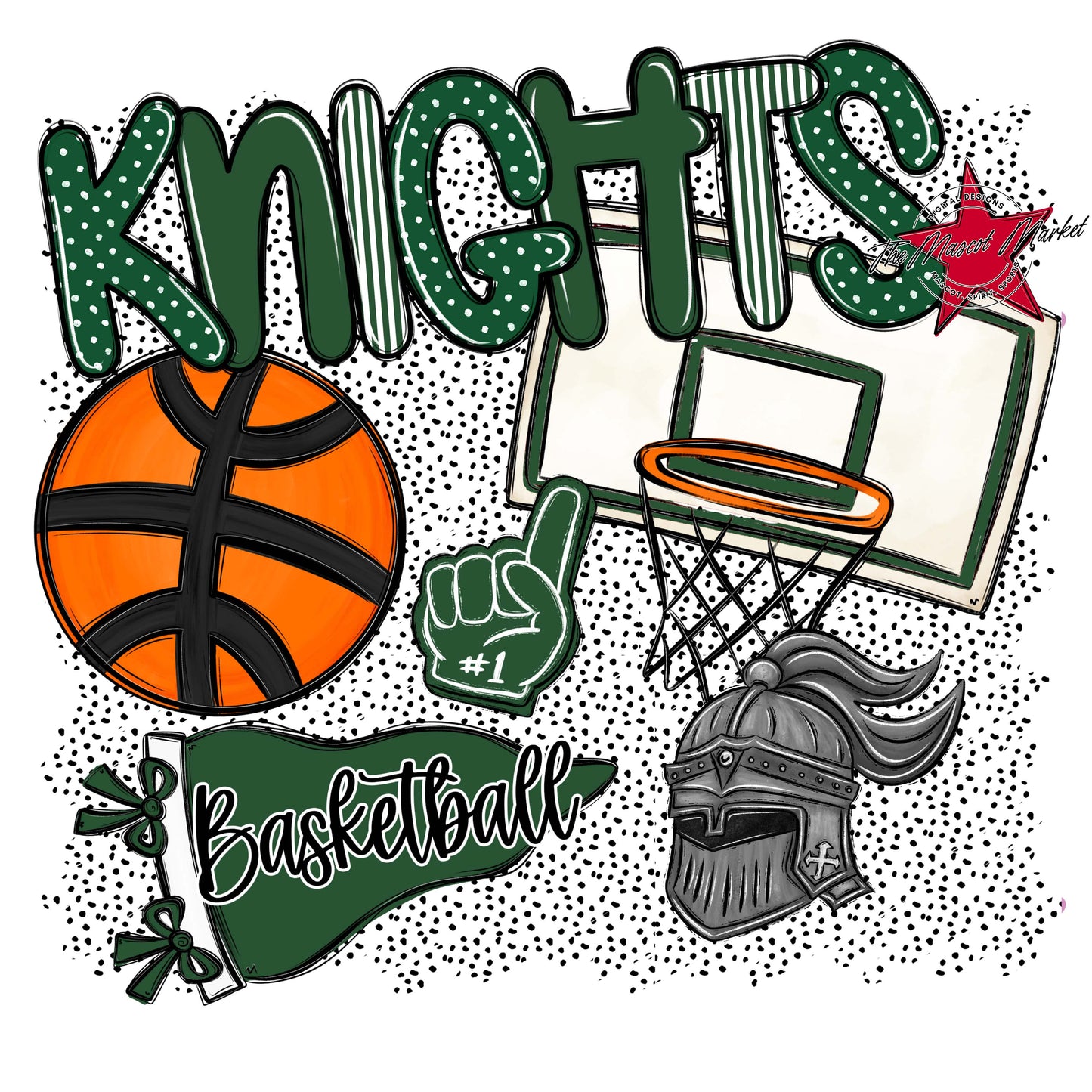 Knights Basketball Spirit-Green
