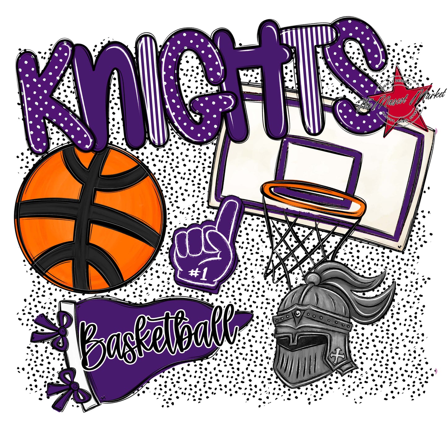 Knights Basketball Spirit-Purple