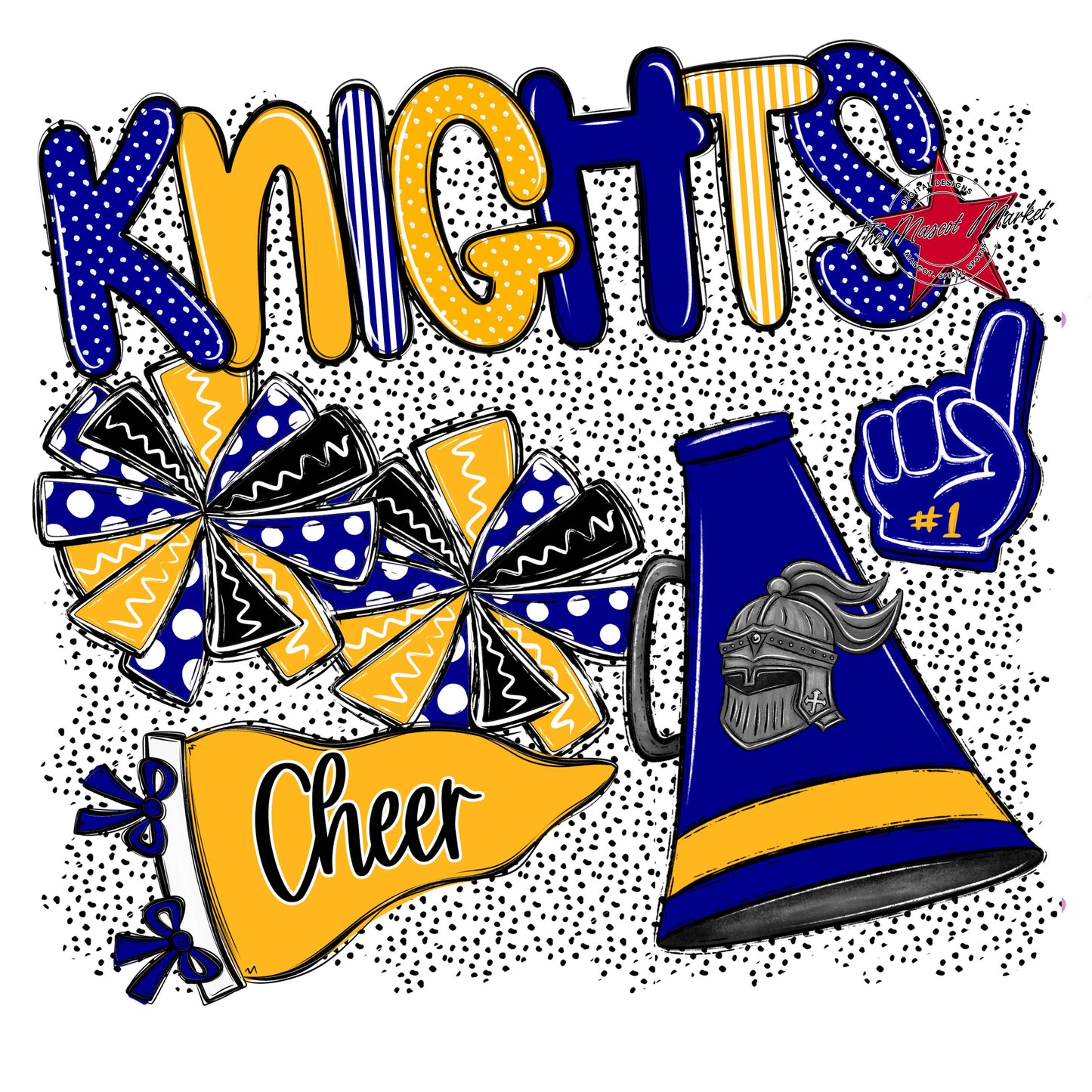 Knights Cheer Spirit-Blue & Yellow