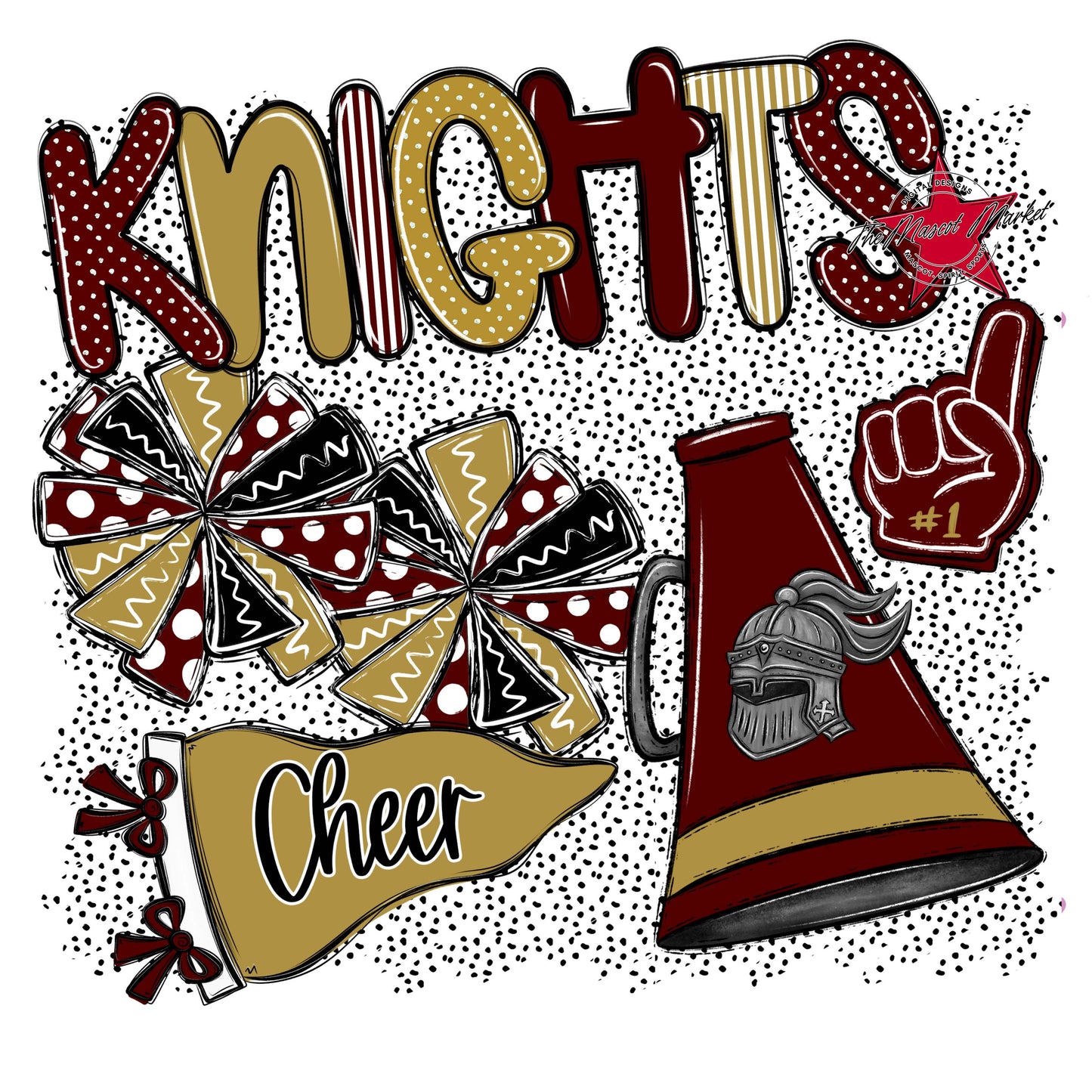 Knights Cheer Spirit-Maroon & Gold