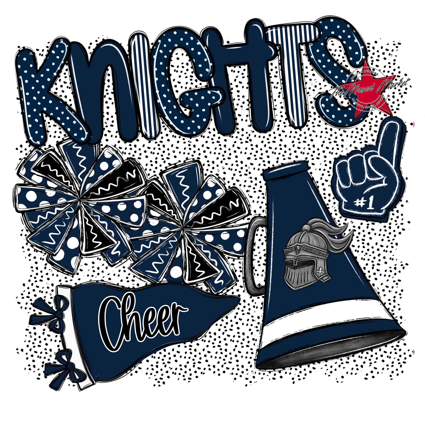 Knights Cheer Spirit-Navy