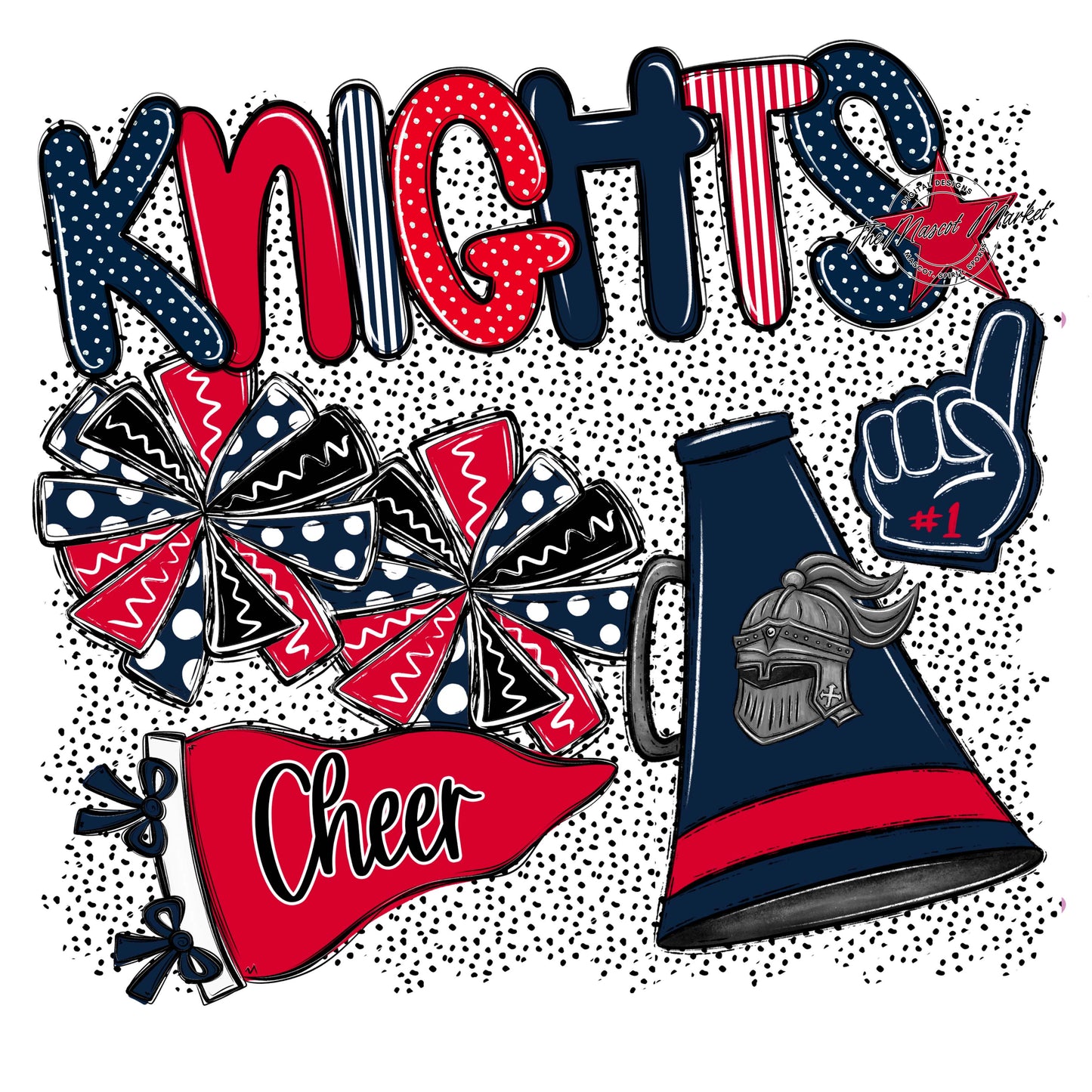 Knights Cheer Spirit-Navy & Red