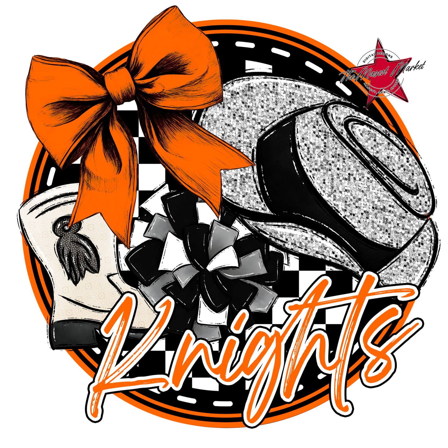 Knights Circle Drillteam Design-Orange