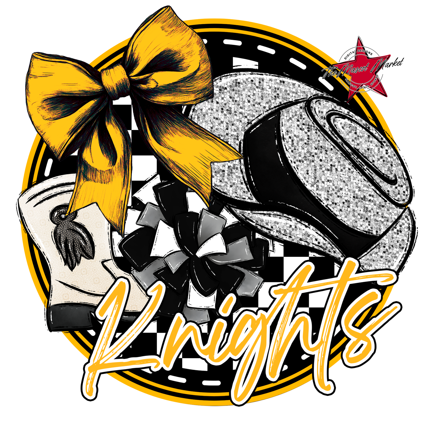 Knights Circle Drillteam Design-Yellow