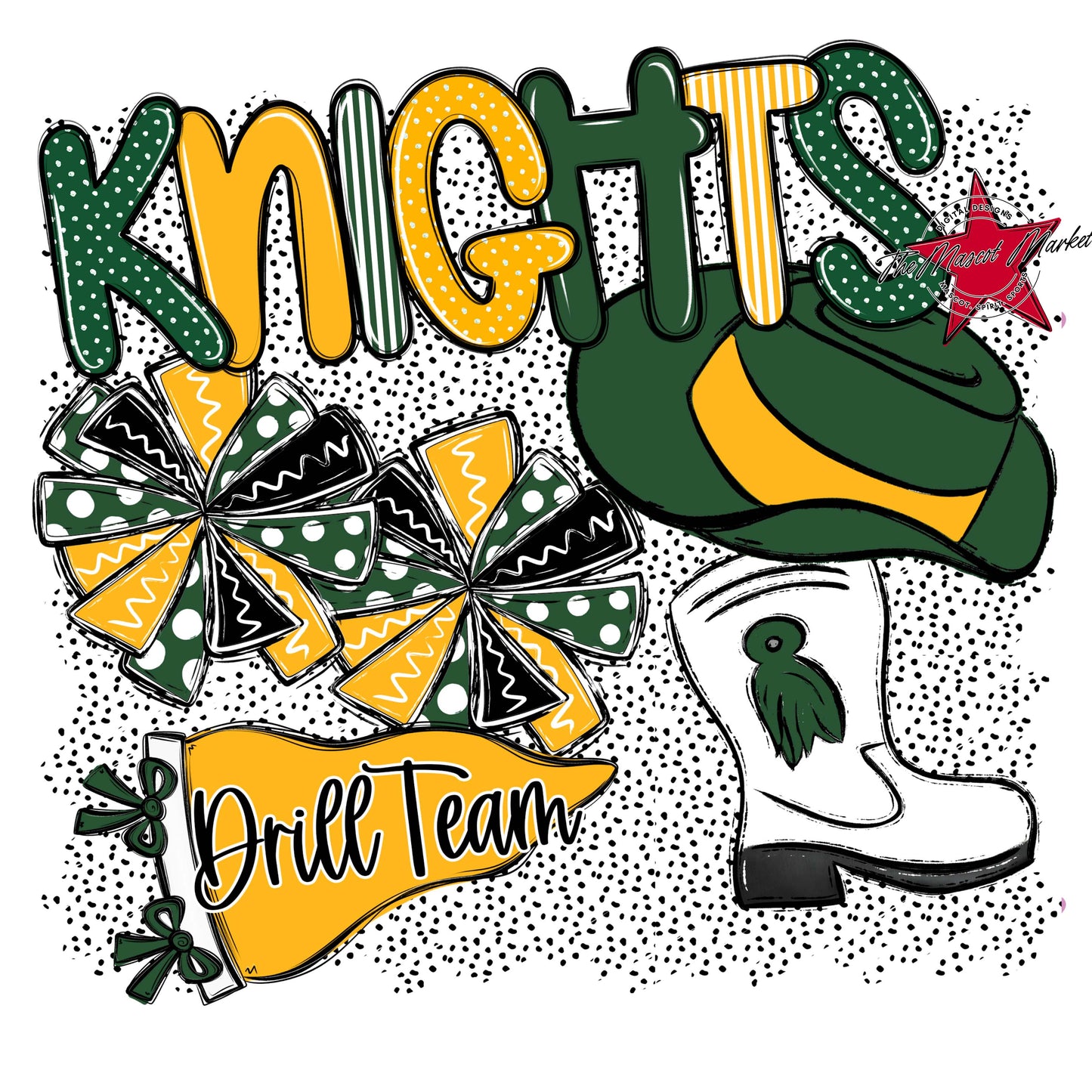 Knights Drillteam Spirit-Green & Yellow