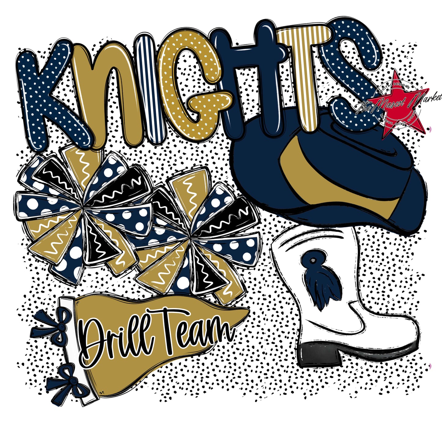 Knights Drillteam Spirit-Navy & Gold