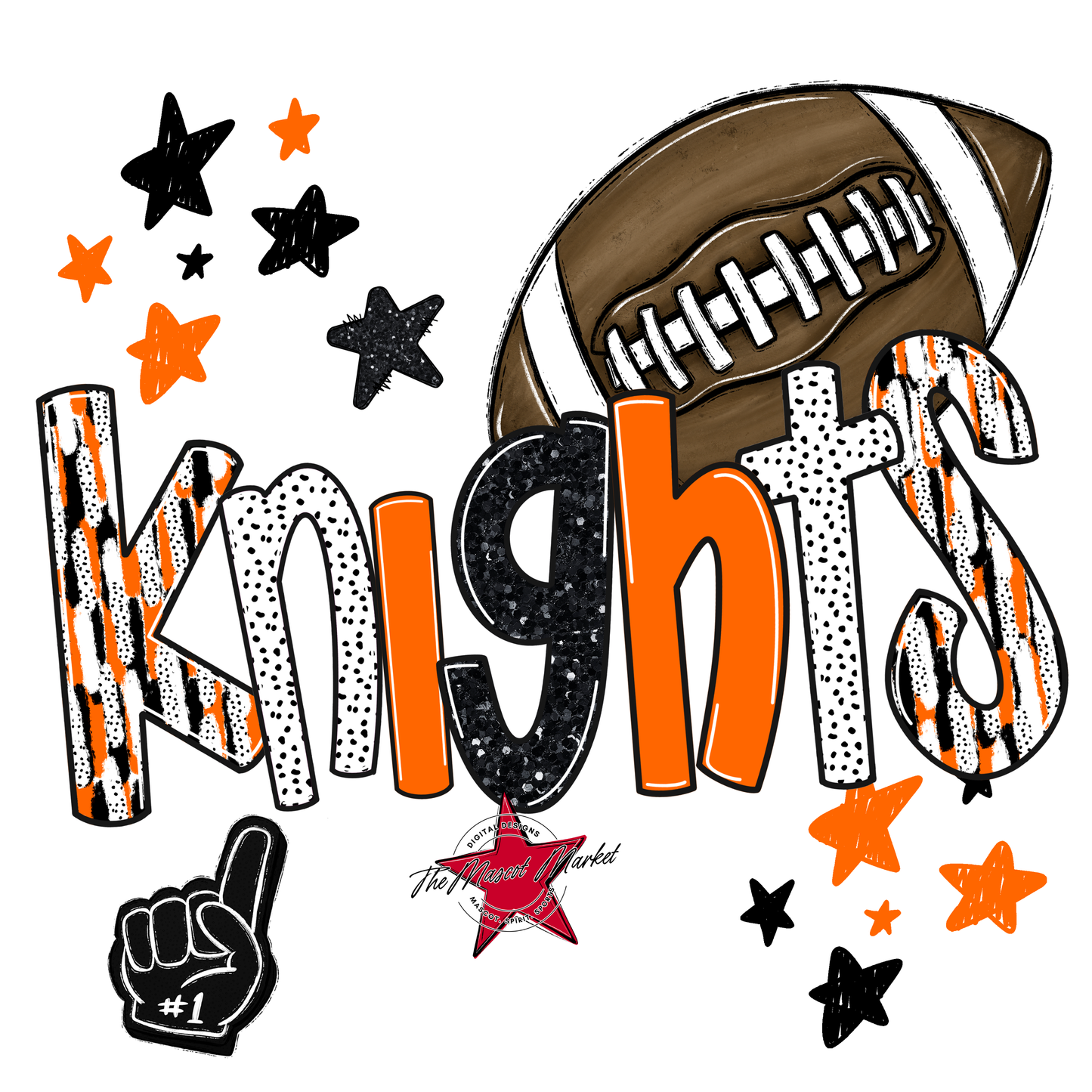 Knights Football Scrape-Orange