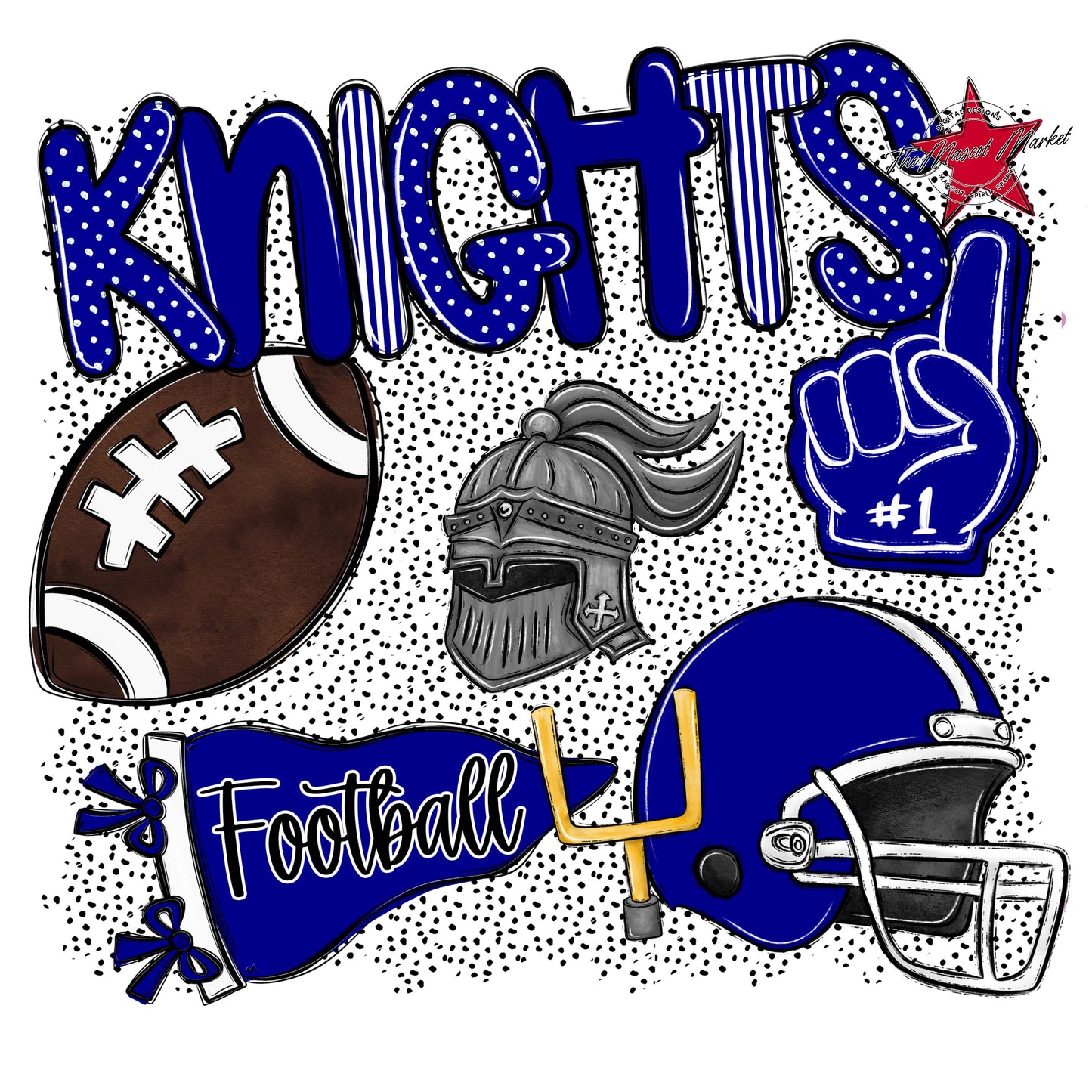 Knights Football Spirit-Blue