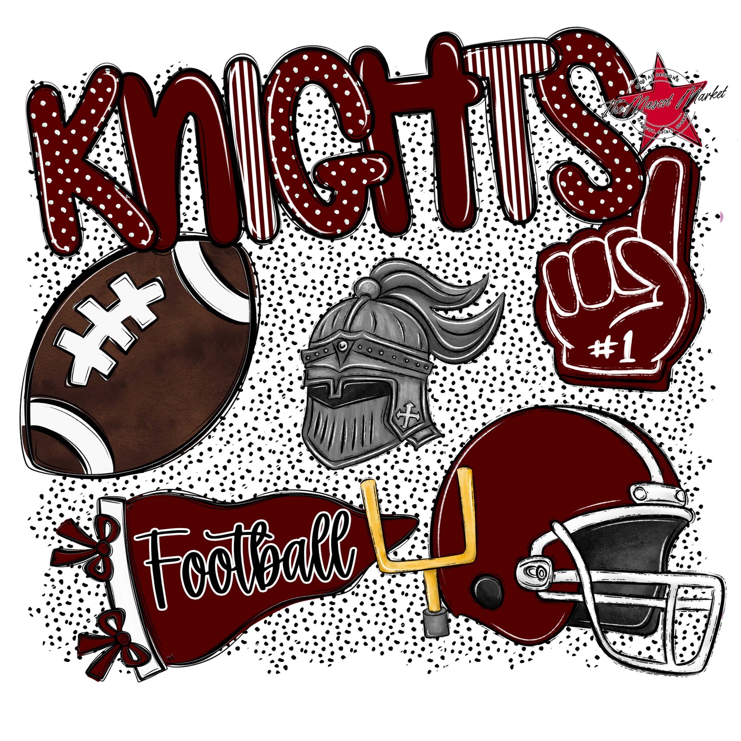 Knights Football Spirit-Maroon