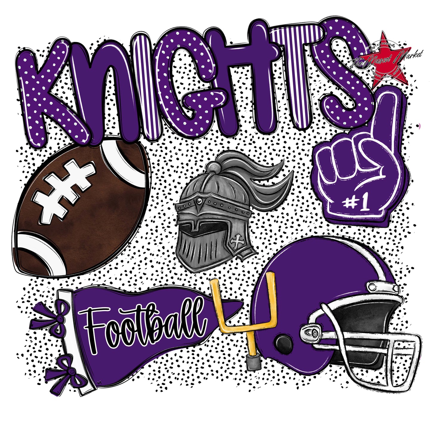 Knights Football Spirit-Purple