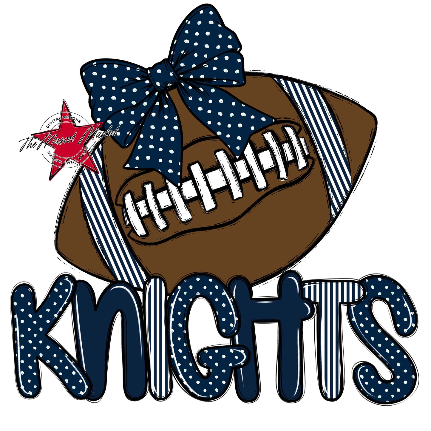 Knights Football Spirit Design-Navy