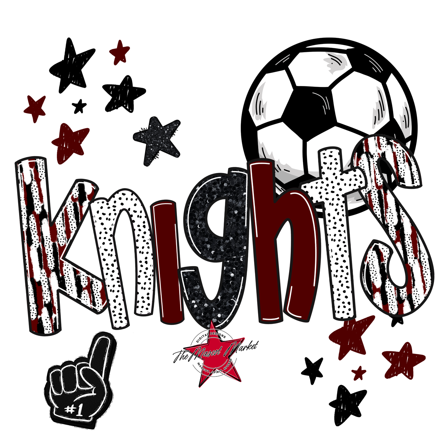 Knights Soccer Scrape-Maroon