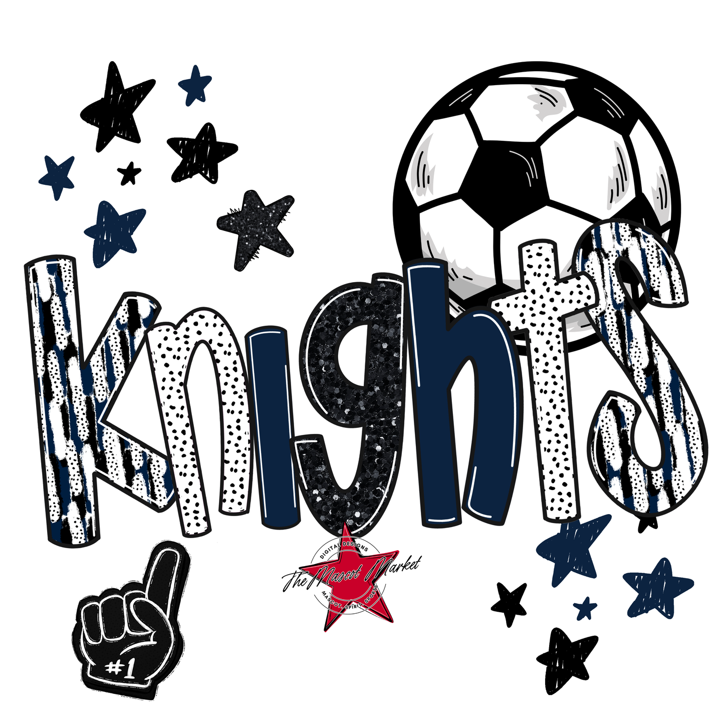 Knights Soccer Scrape-Navy